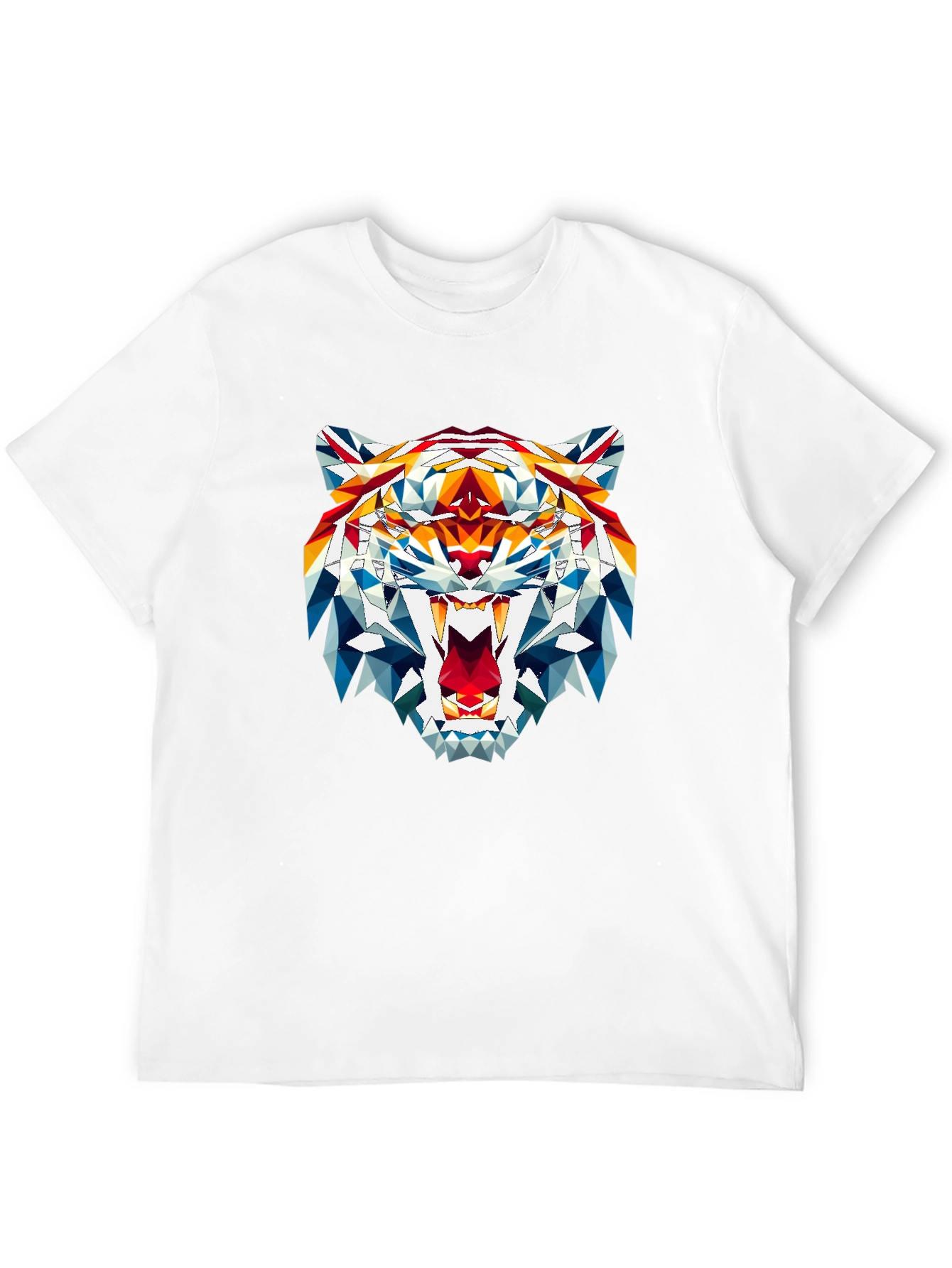 Black Geometric Tiger Graphic Tee - Fierce Style view 12