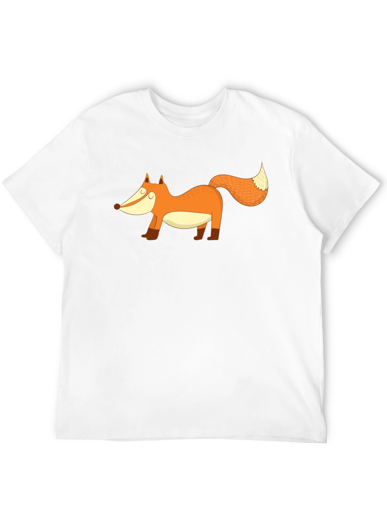 Black Fox Graphic Tee - Black Cotton Blend Casual T-Shirt view 12