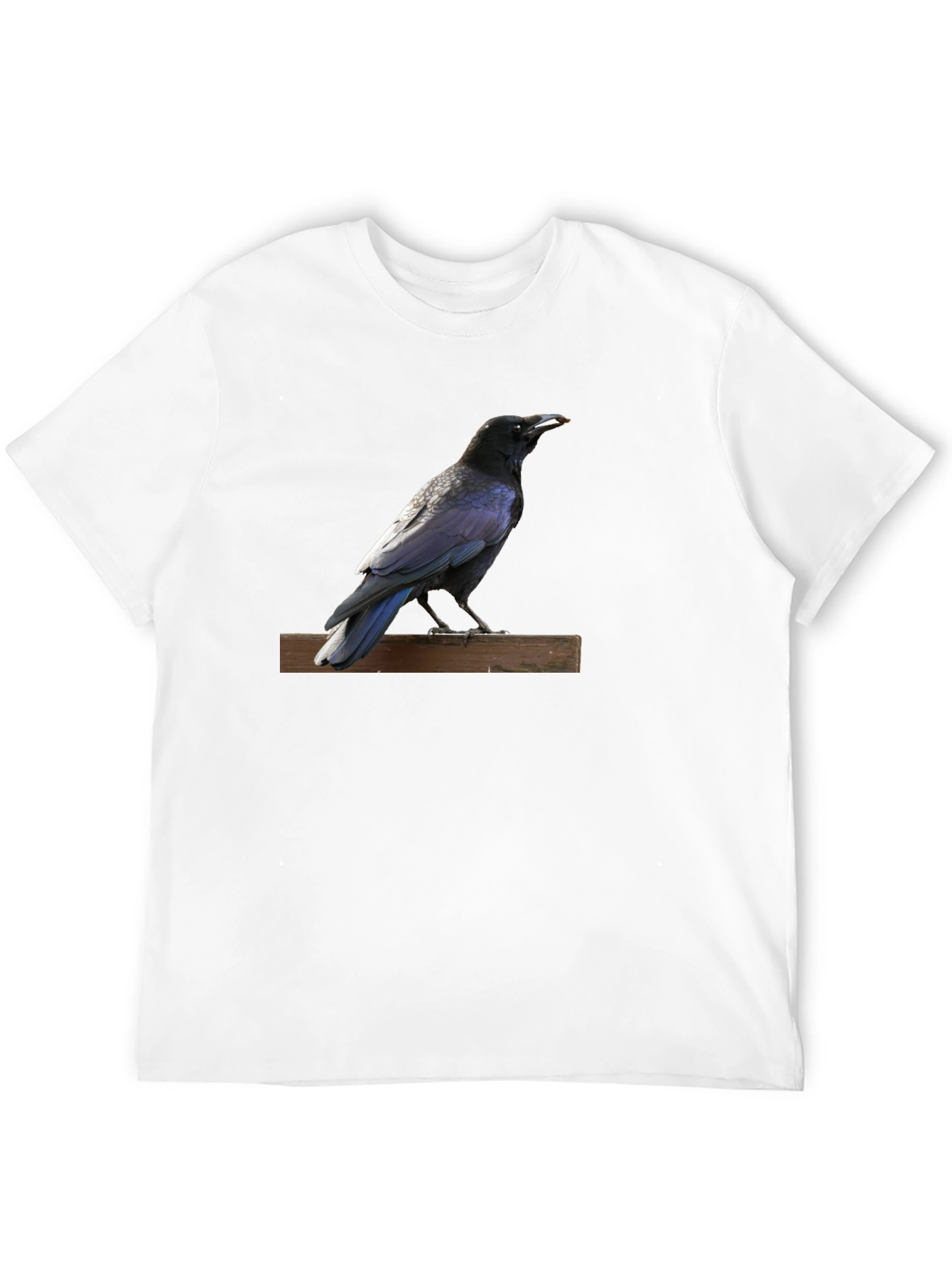 Black Raven Perched T-Shirt - Black Crew Neck view 12