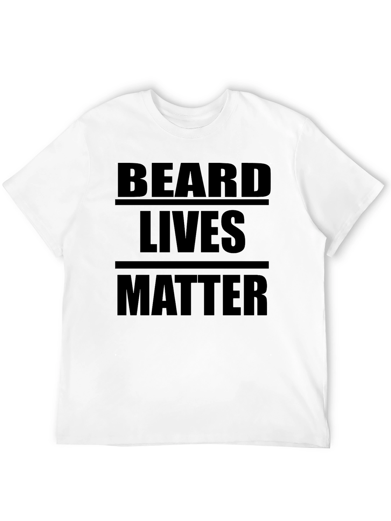 Black Beard Lives Matter Graphic T-Shirt - Black Cotton Tee view 12