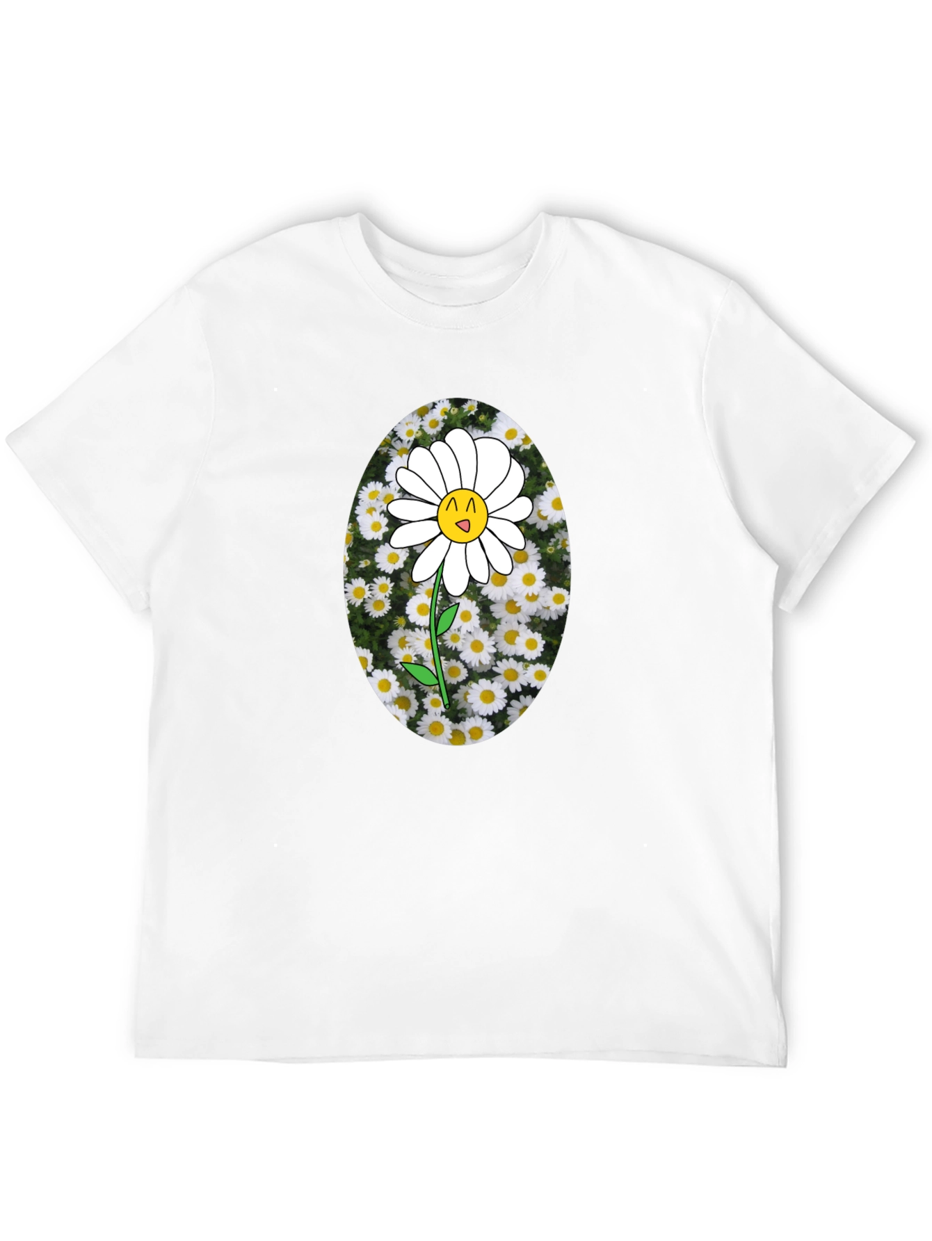Black Black T-Shirt with Daisy Graphic view 12