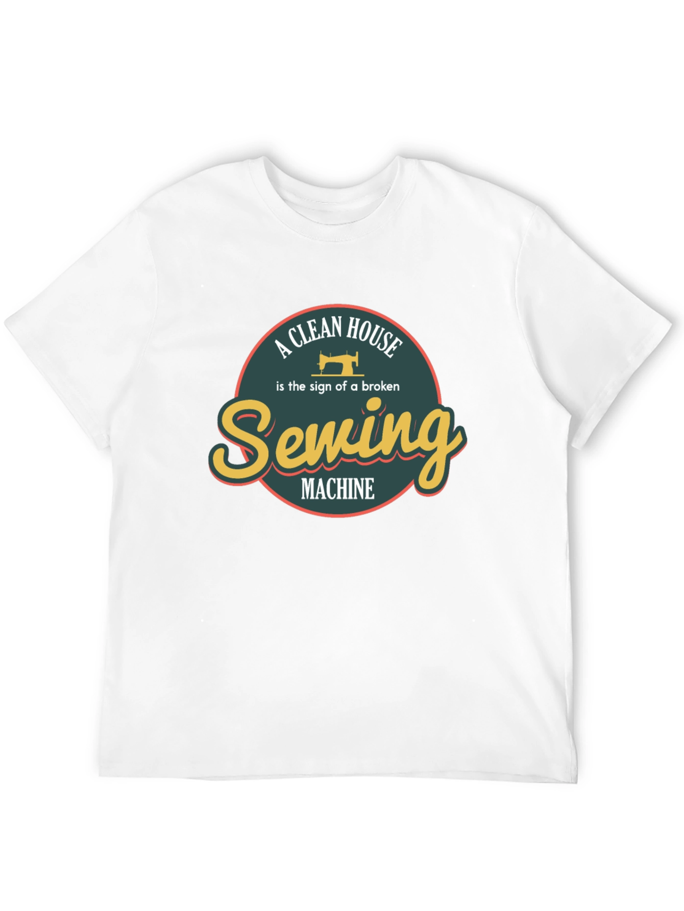 Black Funny Sewing Machine T-Shirt view 12