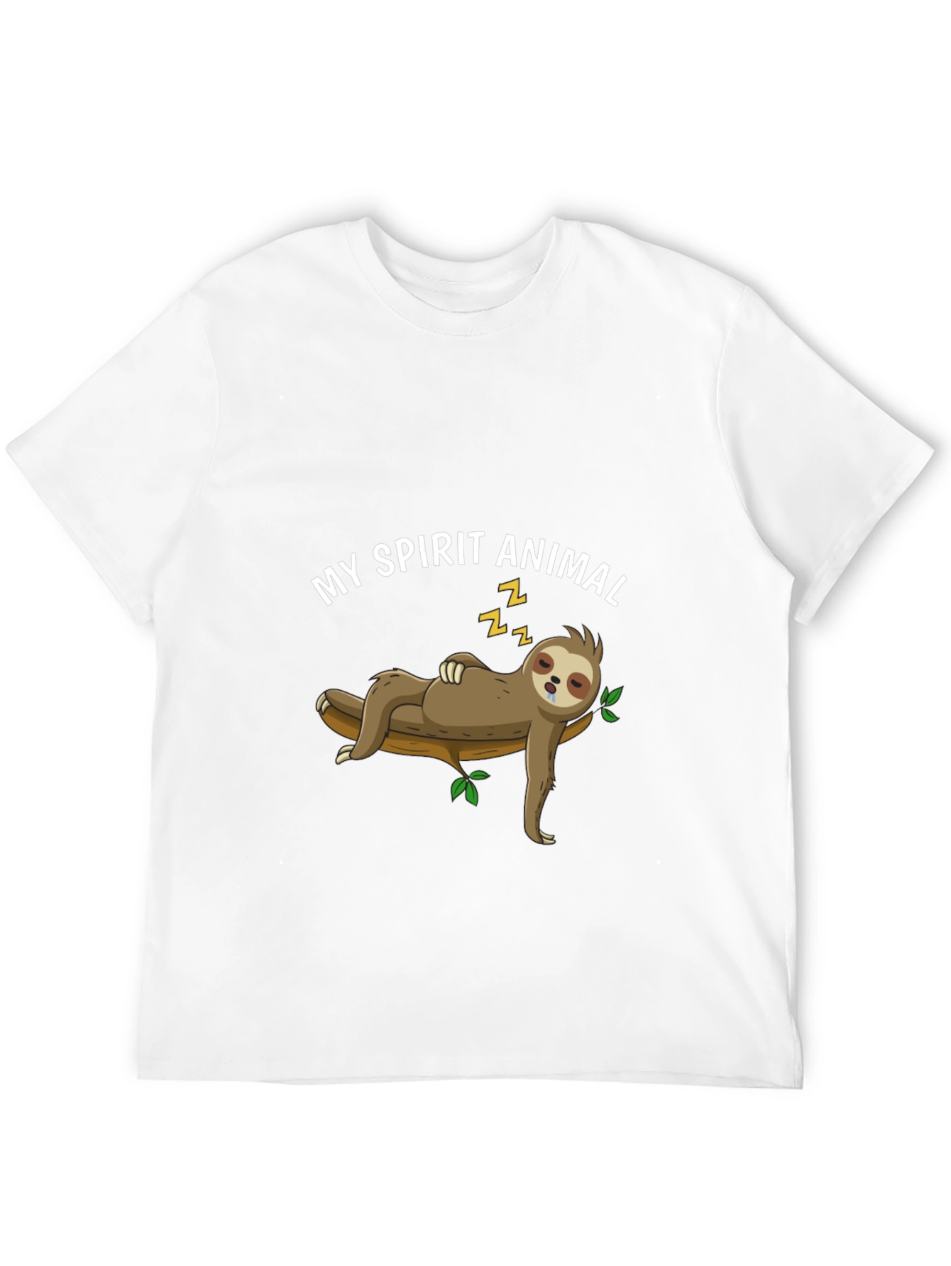 Black My Spirit Animal Sloth Graphic Tee view 12