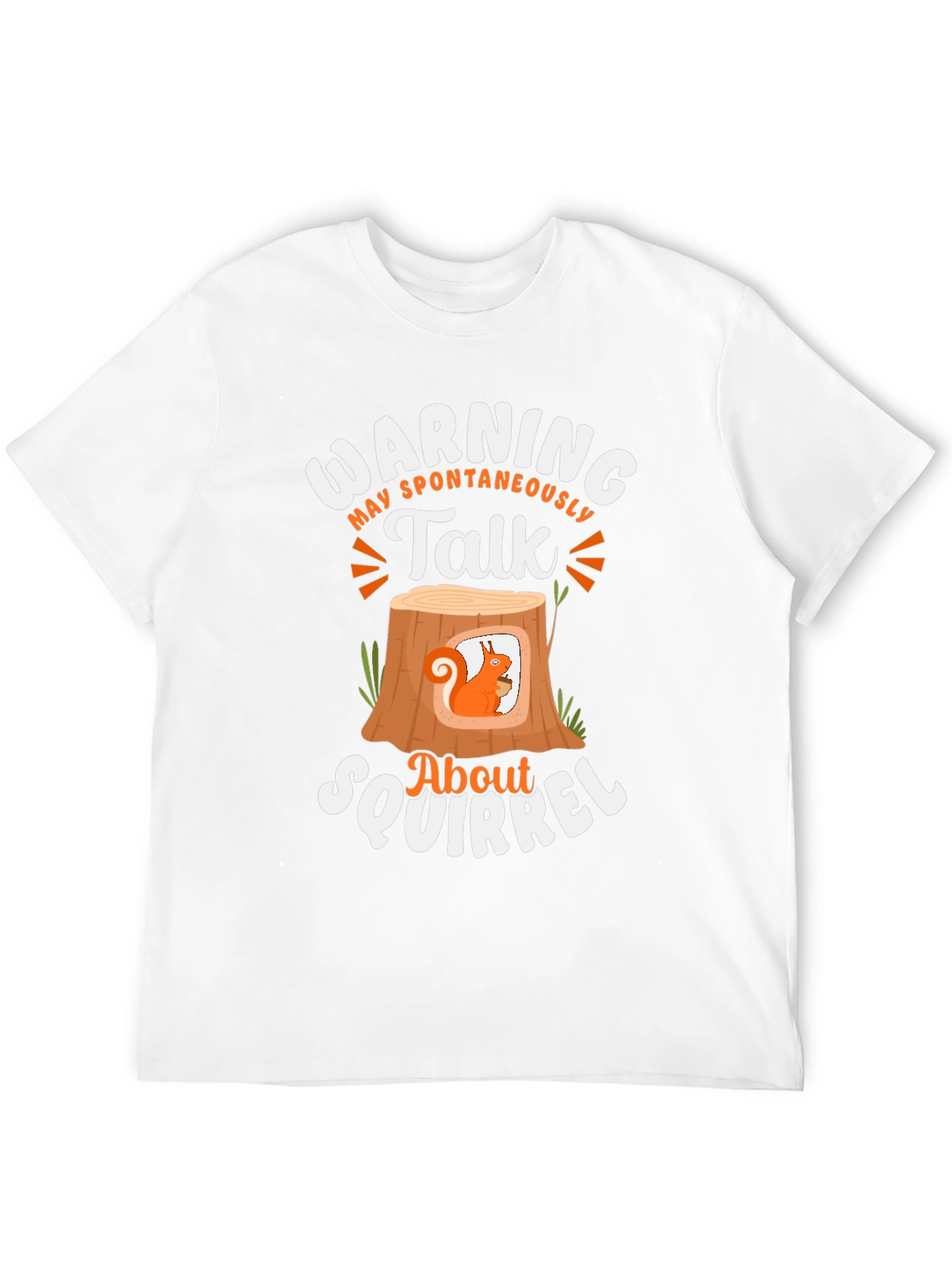 Black Warning Spontaneous Squirrel Talk T-Shirt view 12