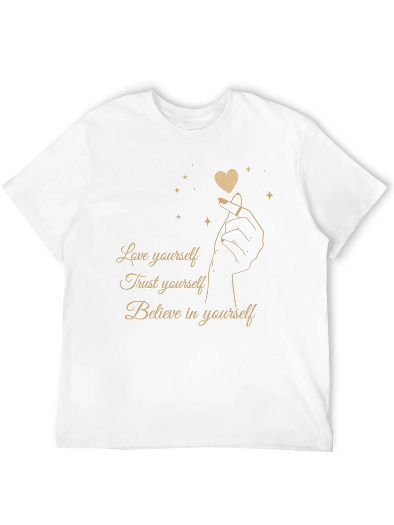 Black Love Yourself Graphic Tee - Black Cotton Blend Shirt view 12