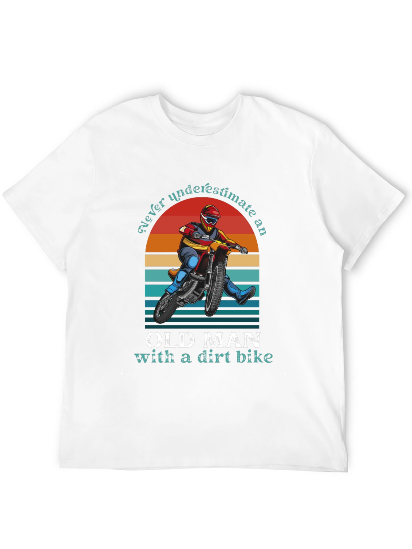 Black Old Man Dirt Bike Graphic Tee view 12
