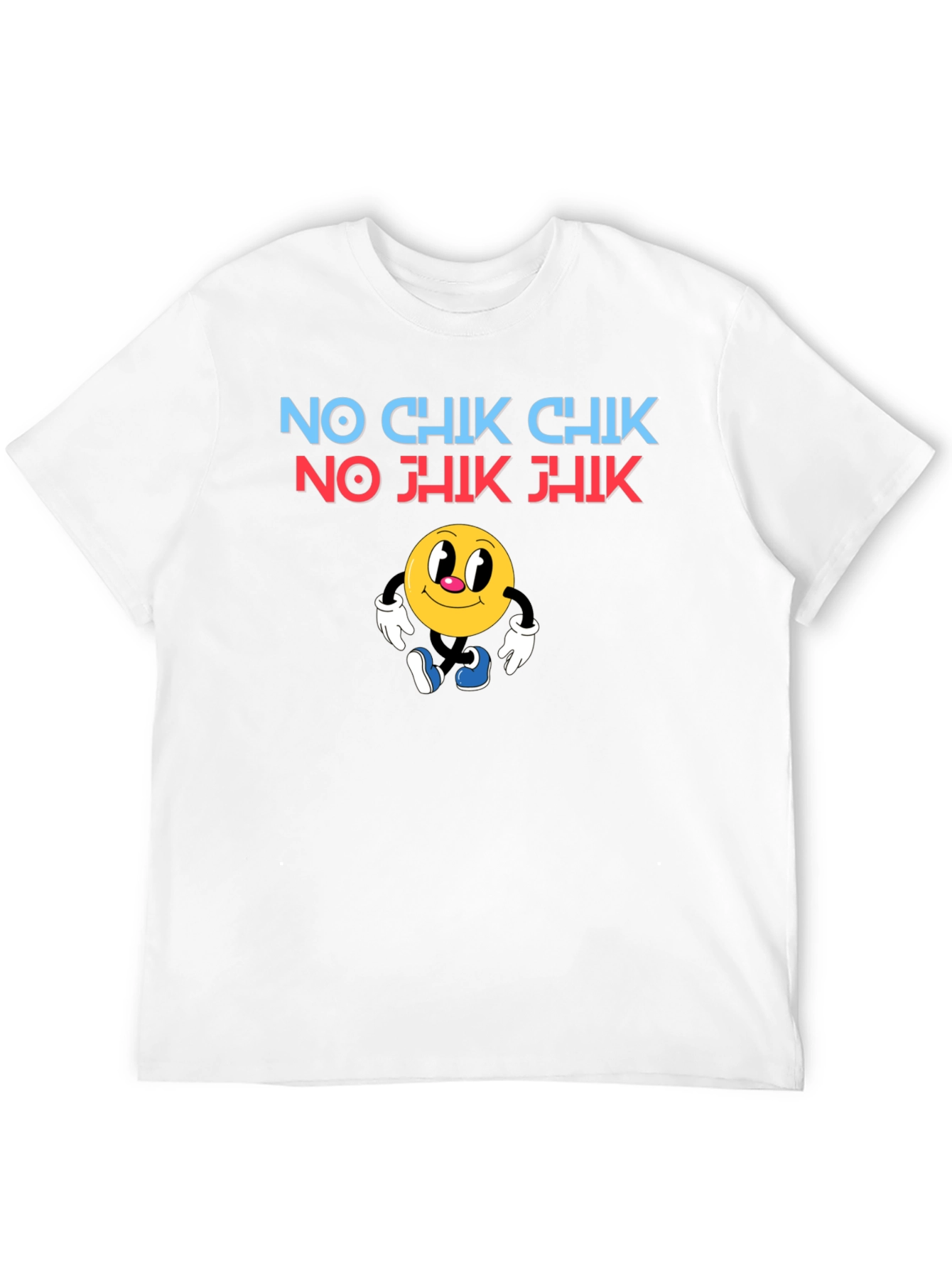 Black No Chik Chik T-Shirt - Classic Cartoon Style view 12