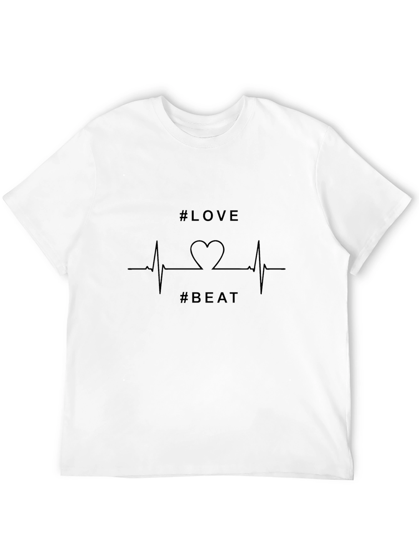Black Love Beat Heartbeat T-Shirt - Stylish & Comfortable view 12