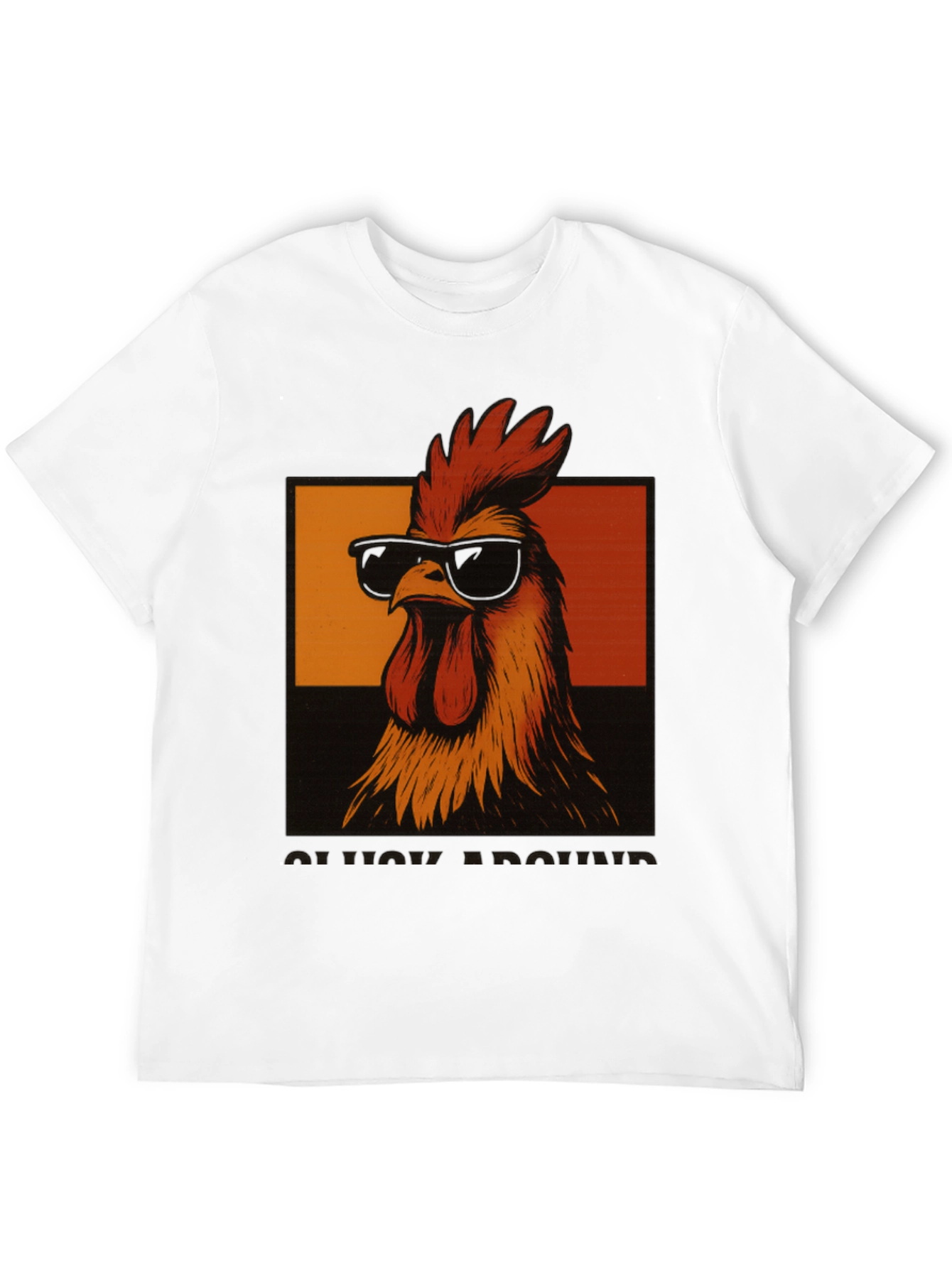 Black Cool Rooster T-Shirt - Funny Chicken Graphic Tee view 12