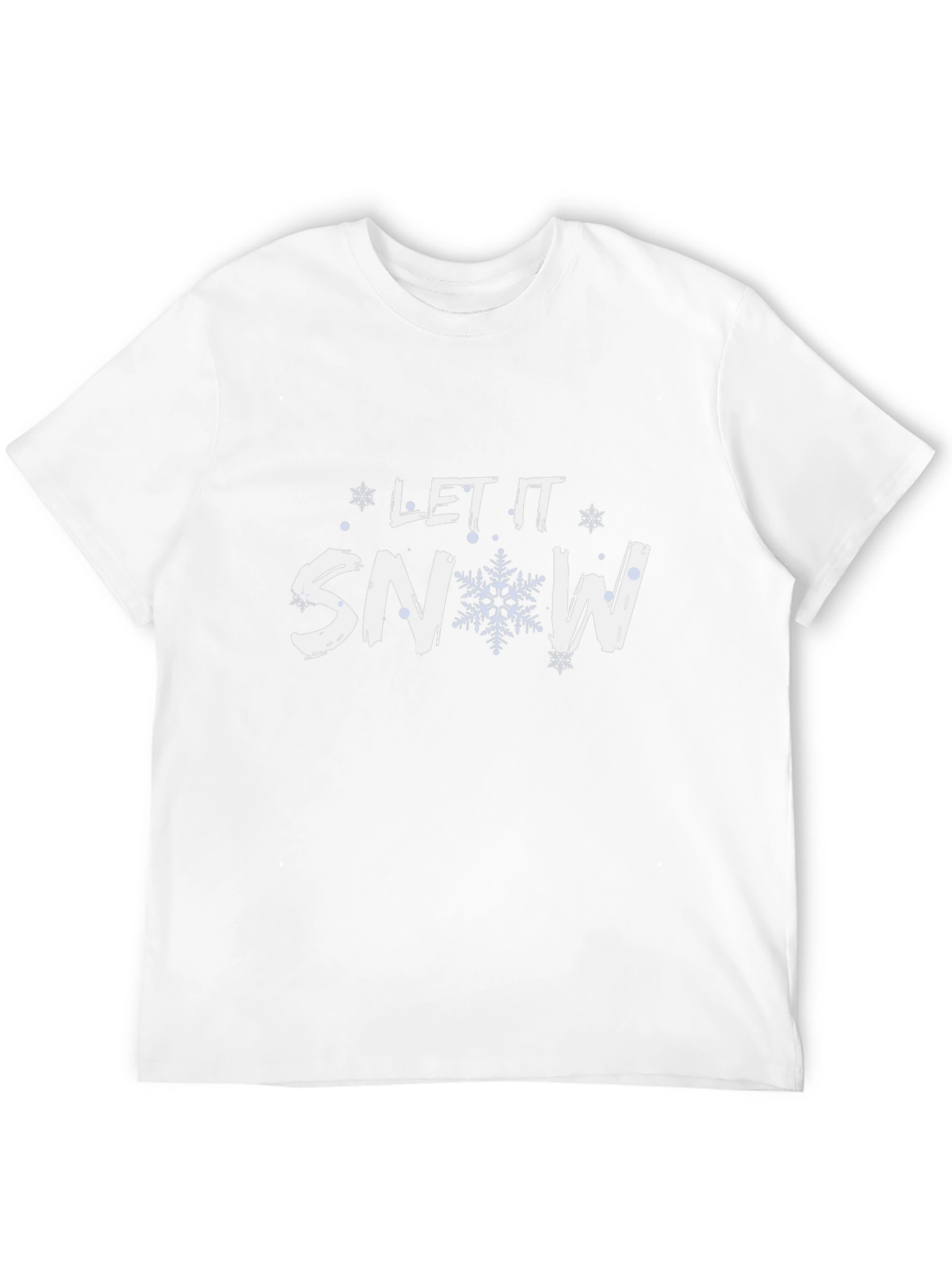 Black Let It Snow Graphic Tee - Winter Holiday T-Shirt view 12