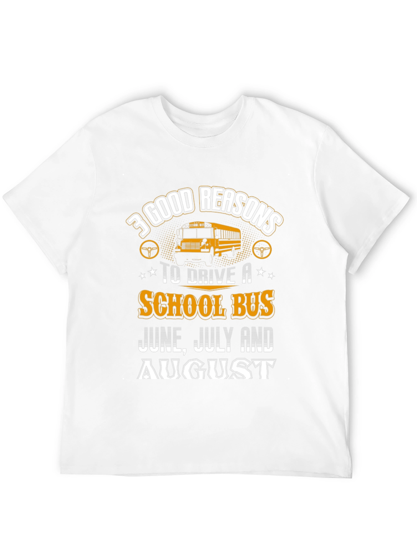 Black 3 Good Reasons School Bus Driver T-Shirt view 12