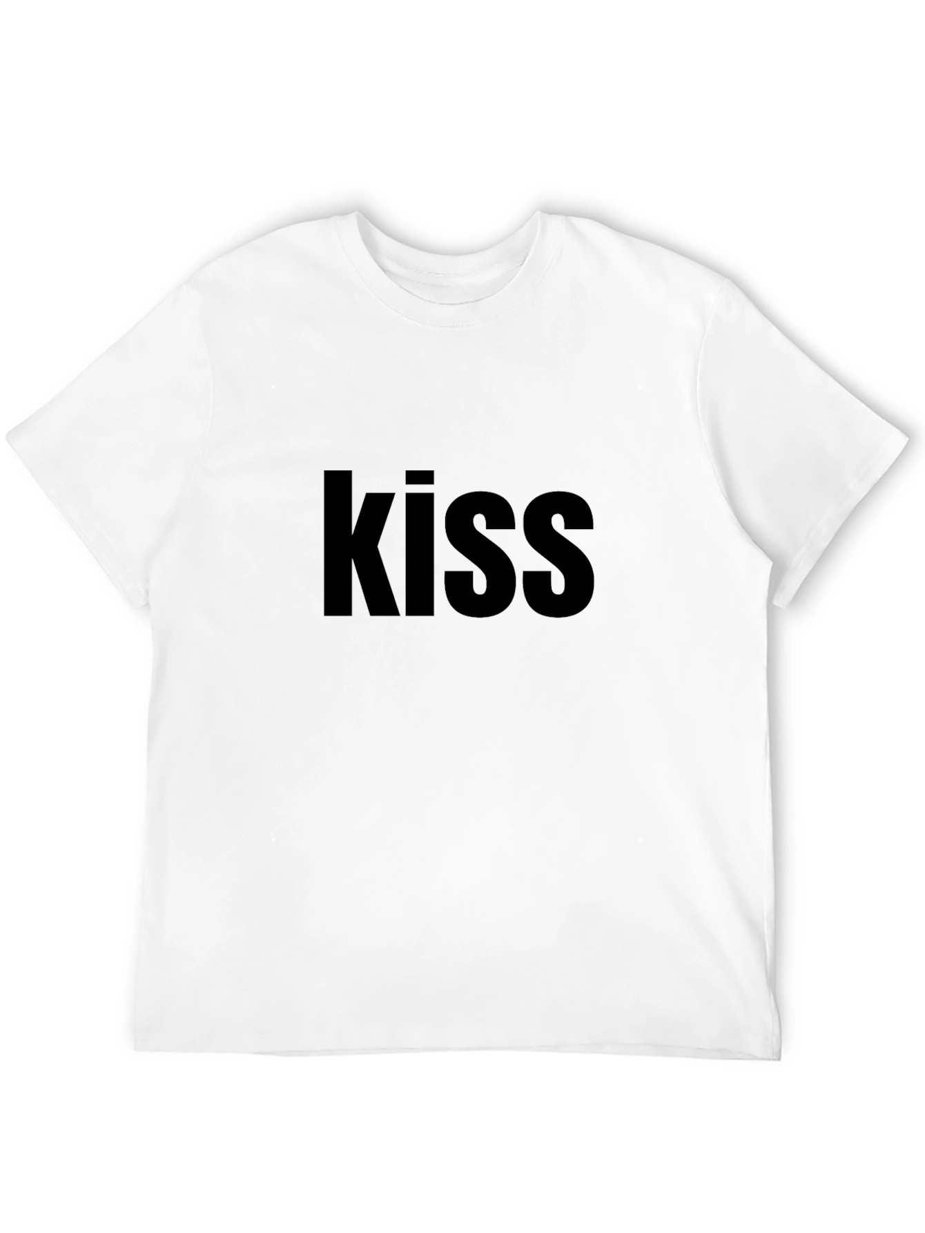 Black Kiss Graphic Black T-Shirt Casual Wear view 12