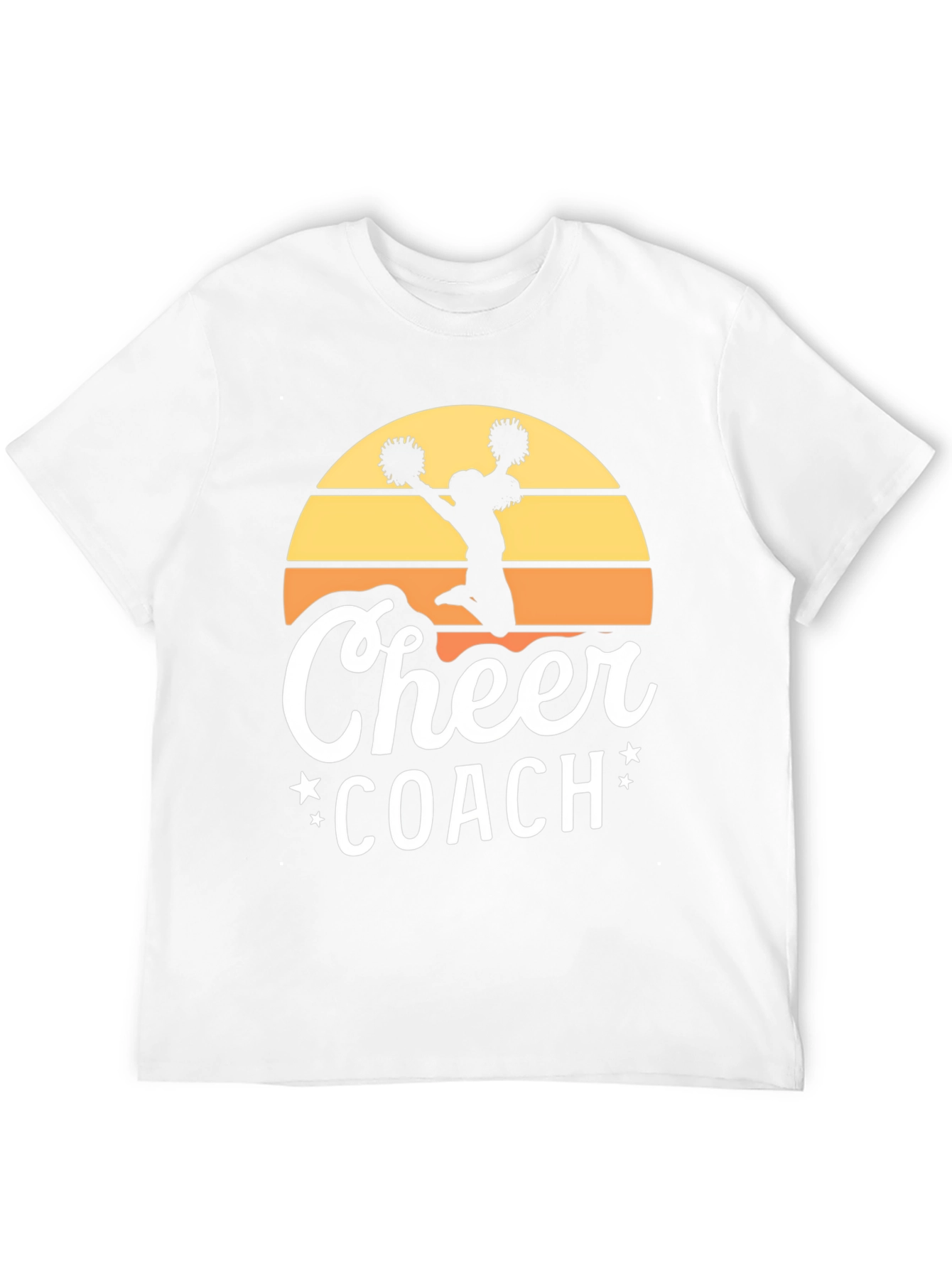 Cheer Coach Graphic Tee - Retro Sunset Design - 12