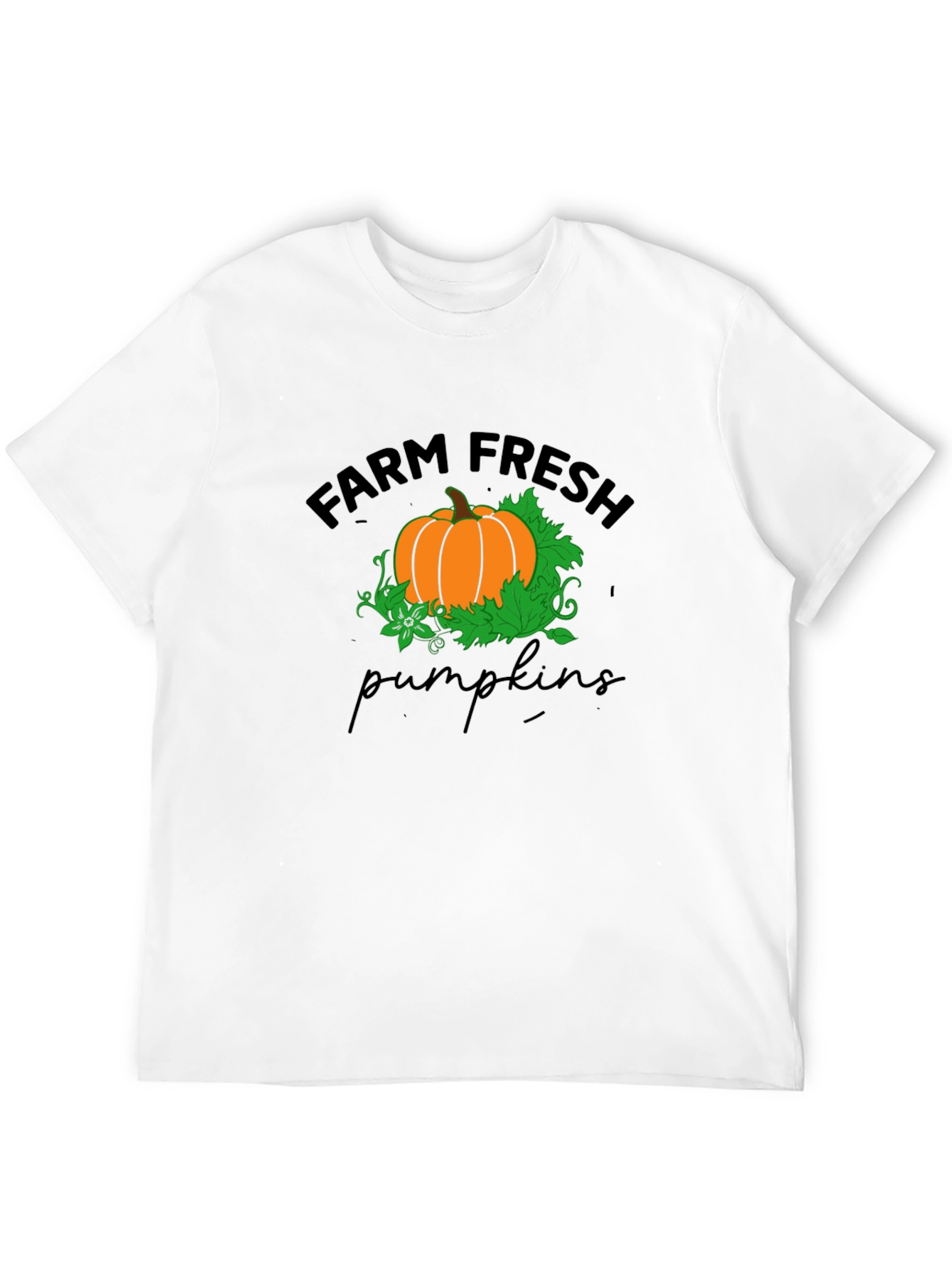 Black Farm Fresh Pumpkins T-Shirt - Black view 12