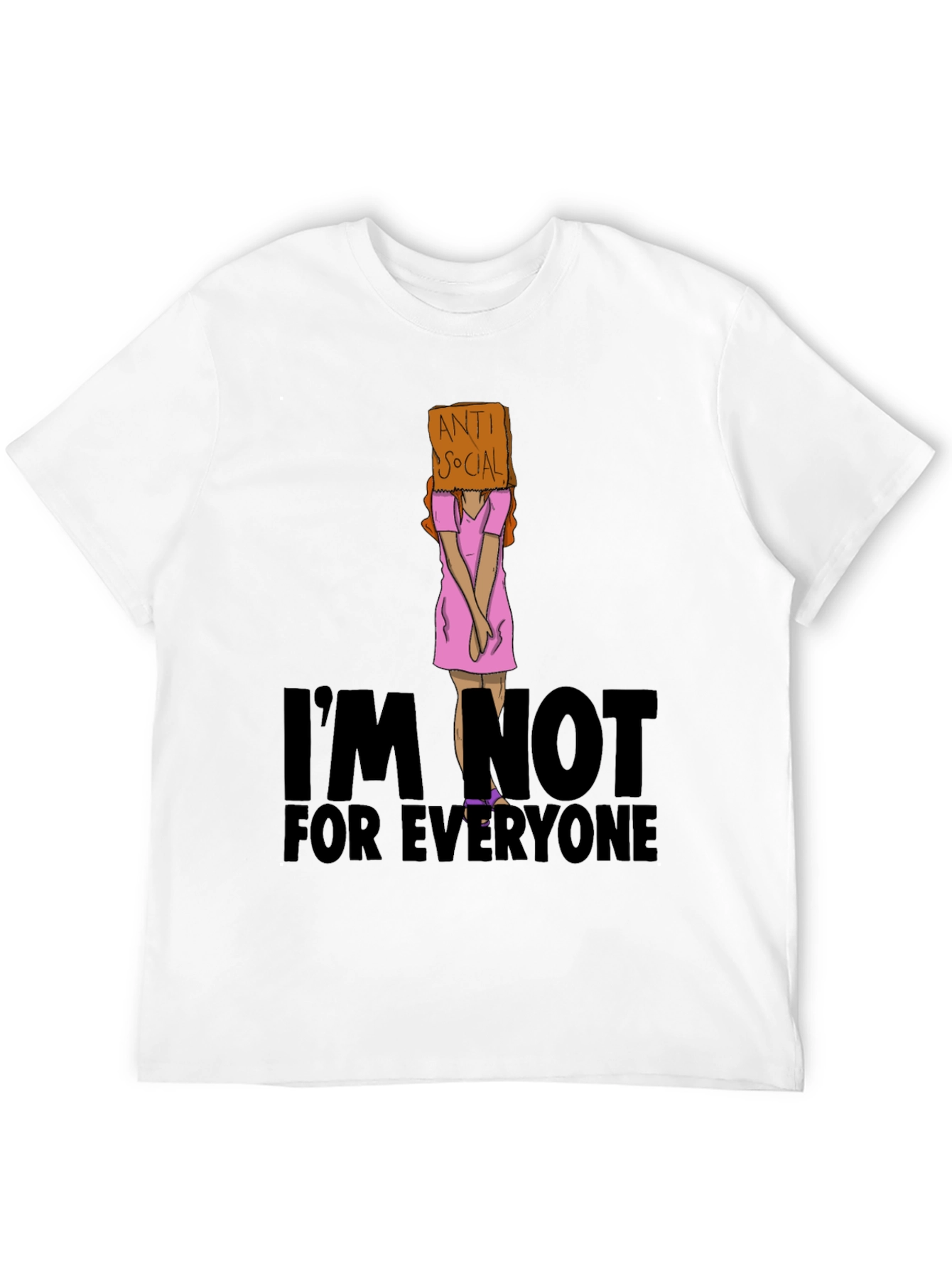 Black Anti Social Graphic T-Shirt - Introvert Fashion view 12