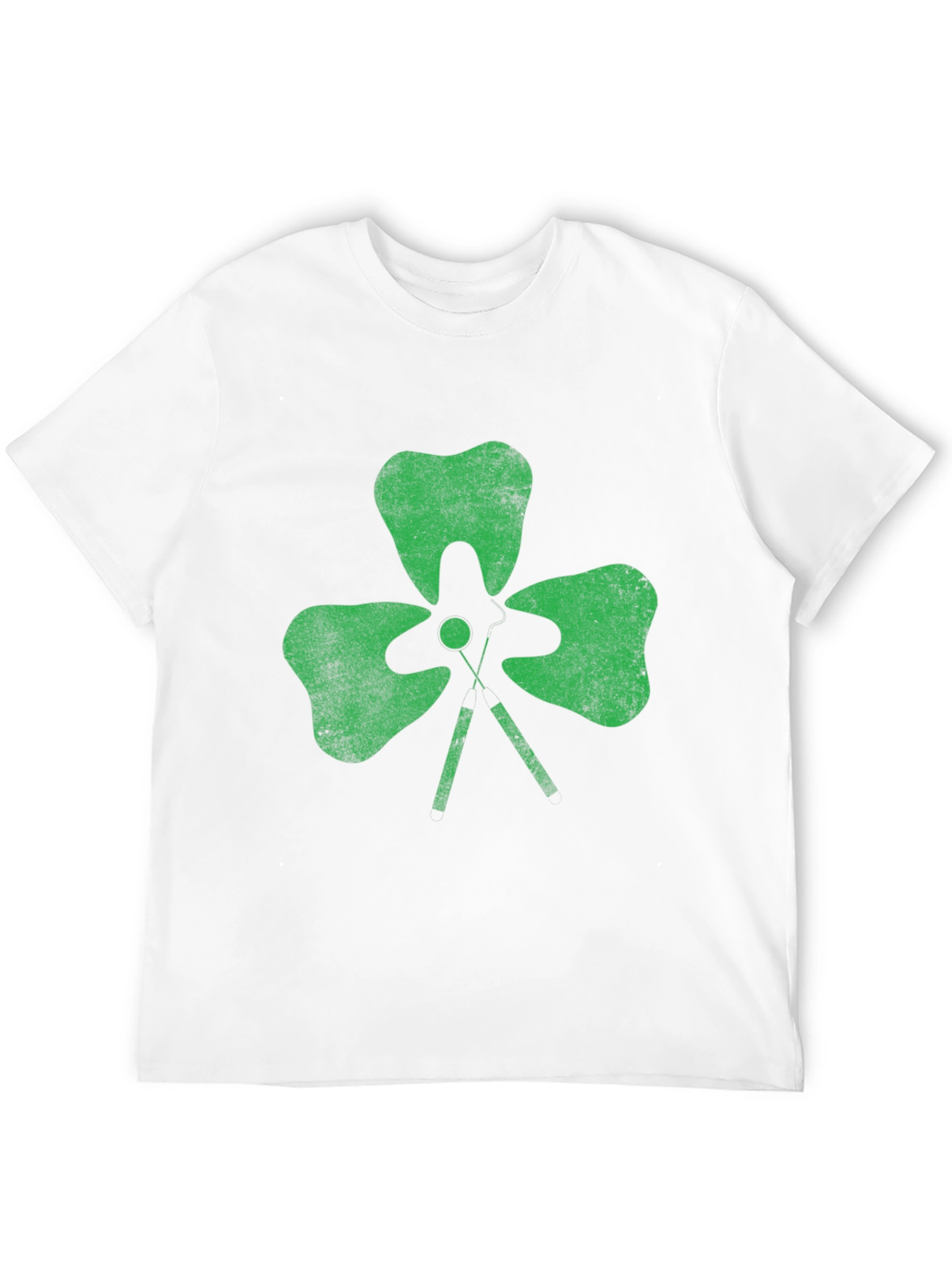 Black Shamrock Golf Tee T-Shirt - Lucky Green Tee view 12
