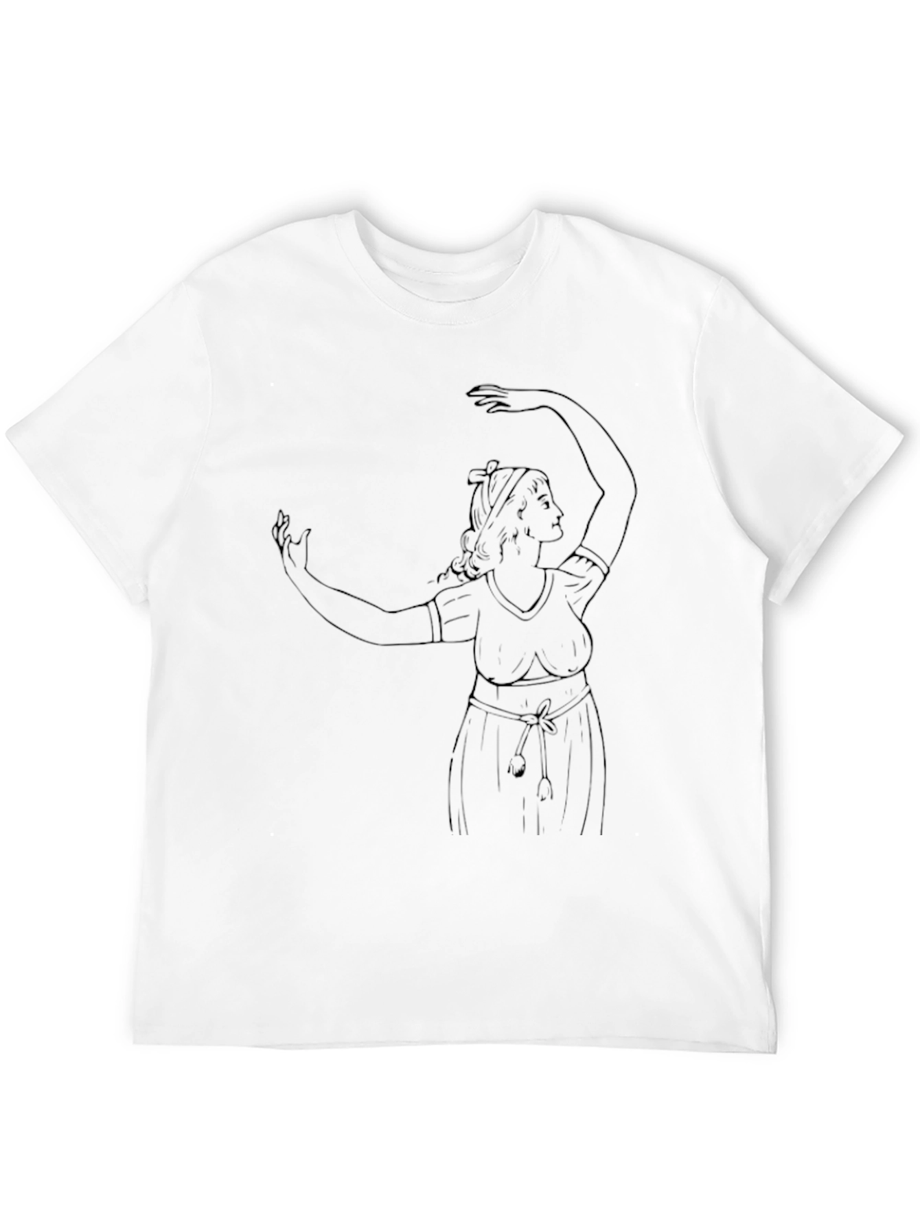 Black Black Graphic Tee - Woman Dancing Design view 12