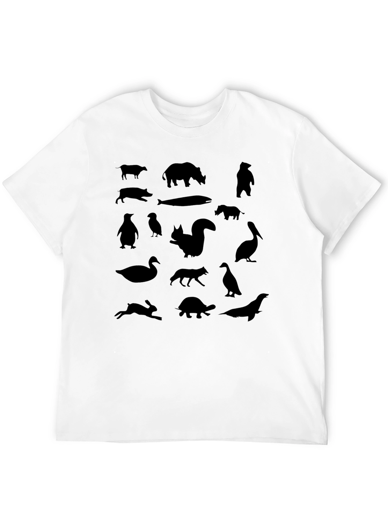 Animal Silhouettes Black T-Shirt - 12