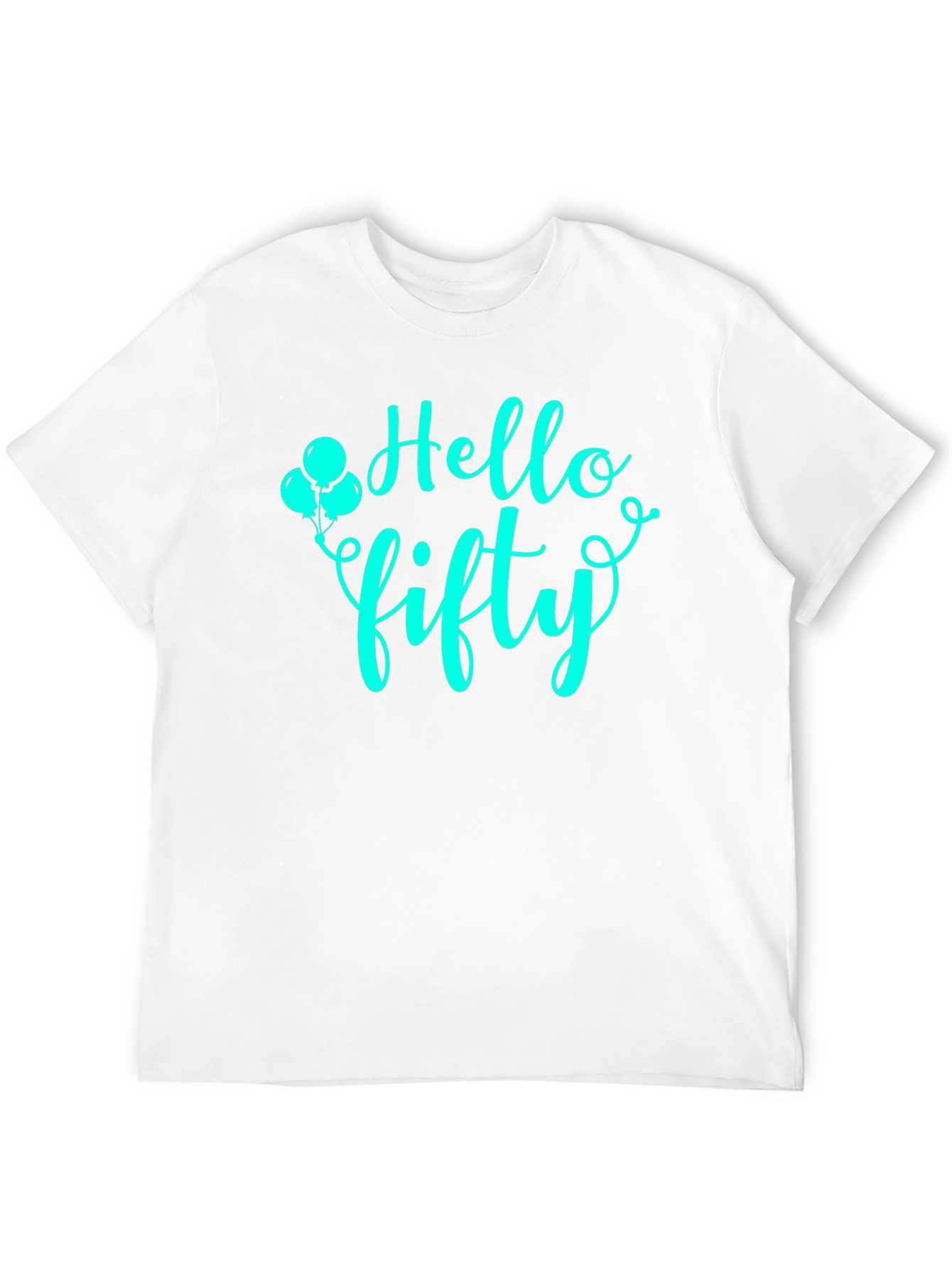 Black Hello Fifty Graphic T-Shirt - Birthday Celebration Tee view 12