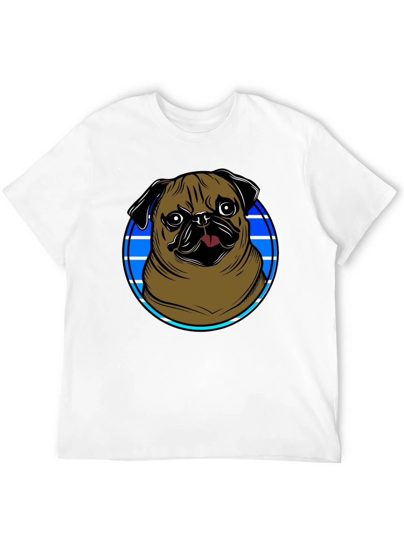 Black Pug Graphic Tee - Men's Black T-Shirt view 12
