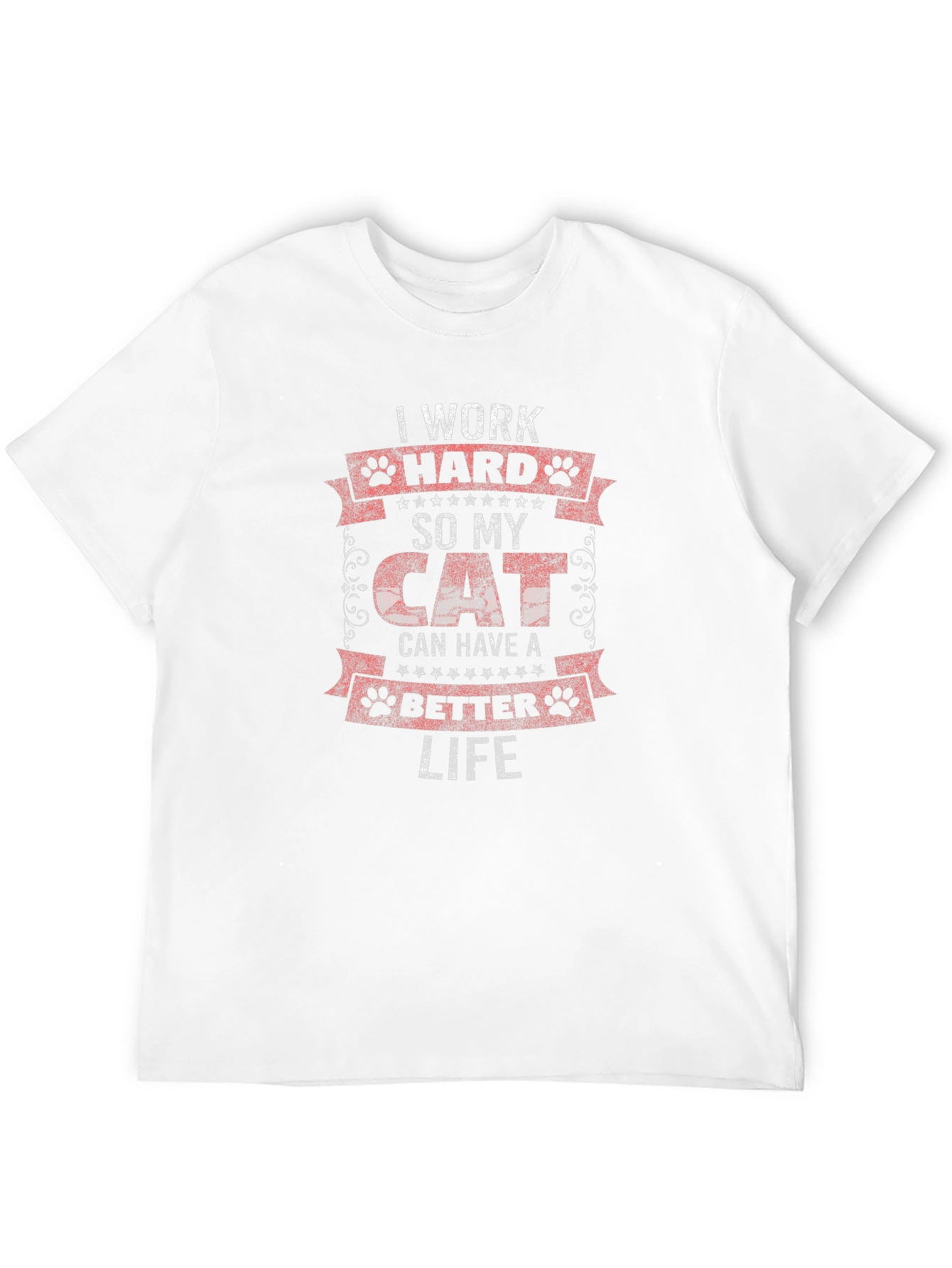 Black Cat Lover T-Shirt: I Work Hard So My Cat Has a Better Life view 12