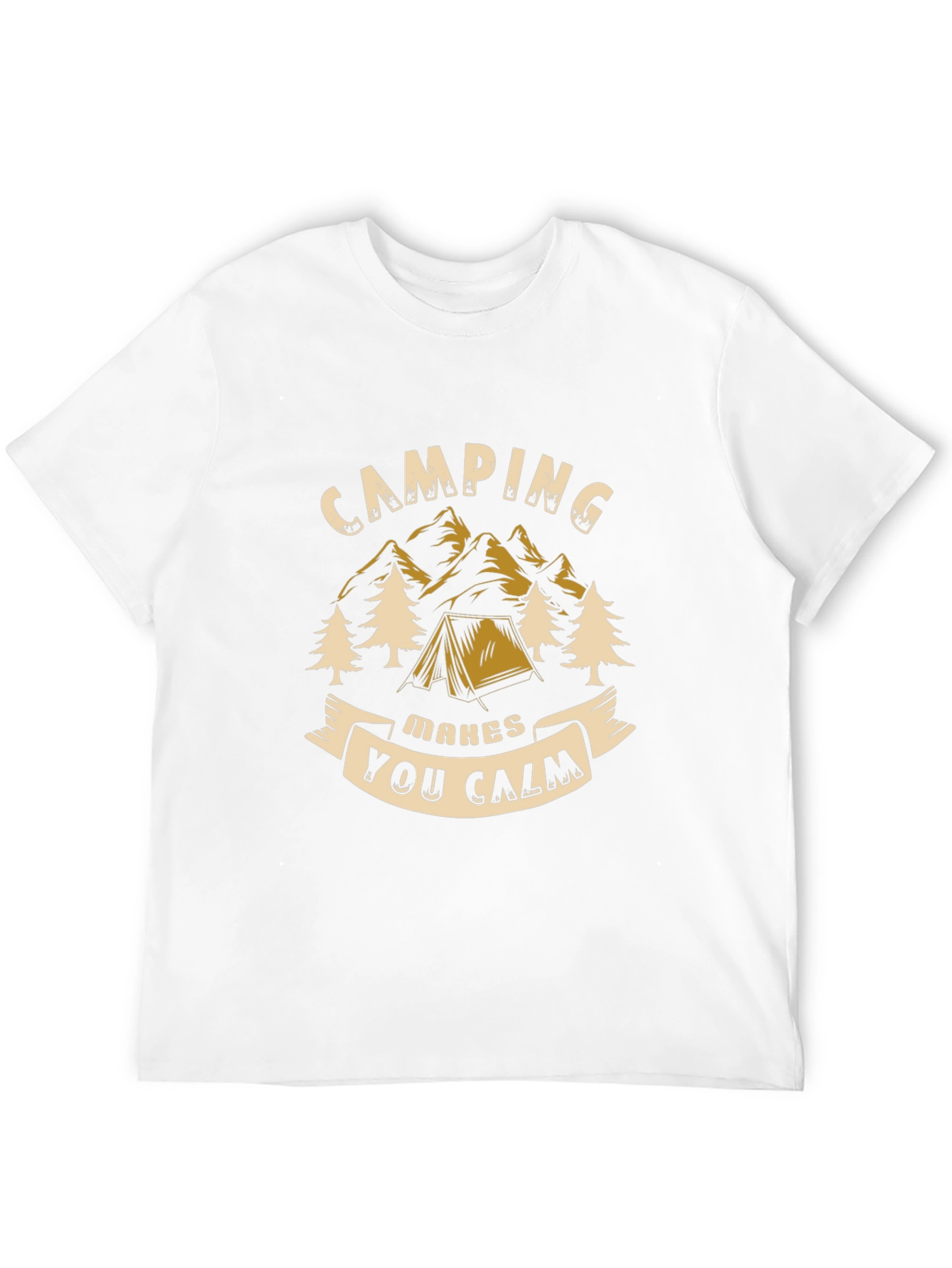 Black Camping Makes You Calm Black Graphic Tee view 12