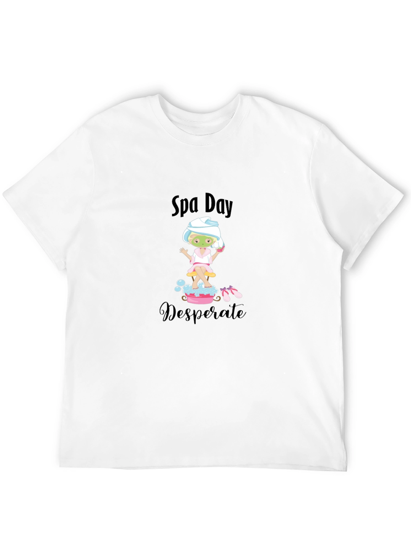 Black Spa Day Desperate T-Shirt - Relax & Unwind view 12