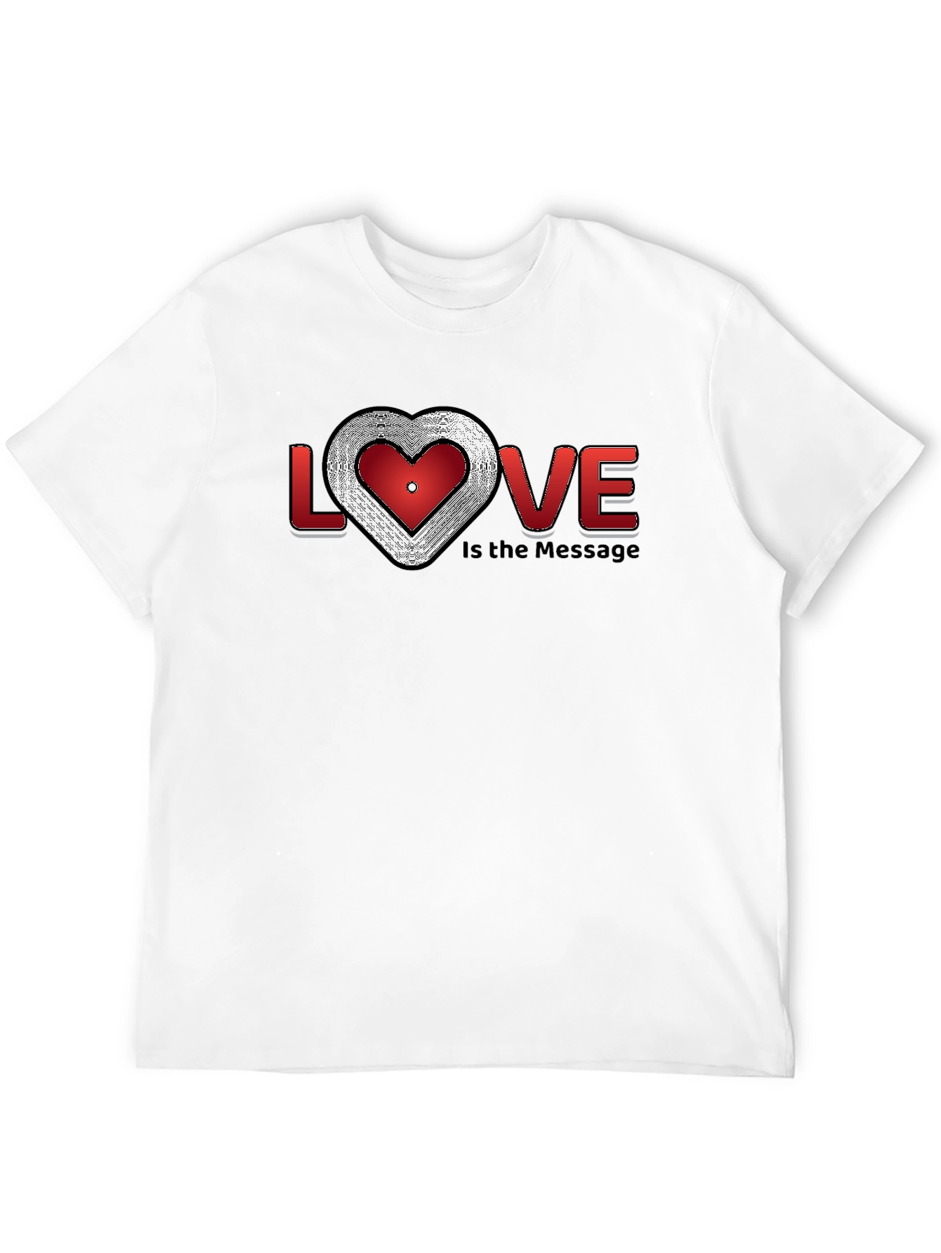 Black Love is the Message Graphic T-Shirt - Stylish Crew Neck view 12