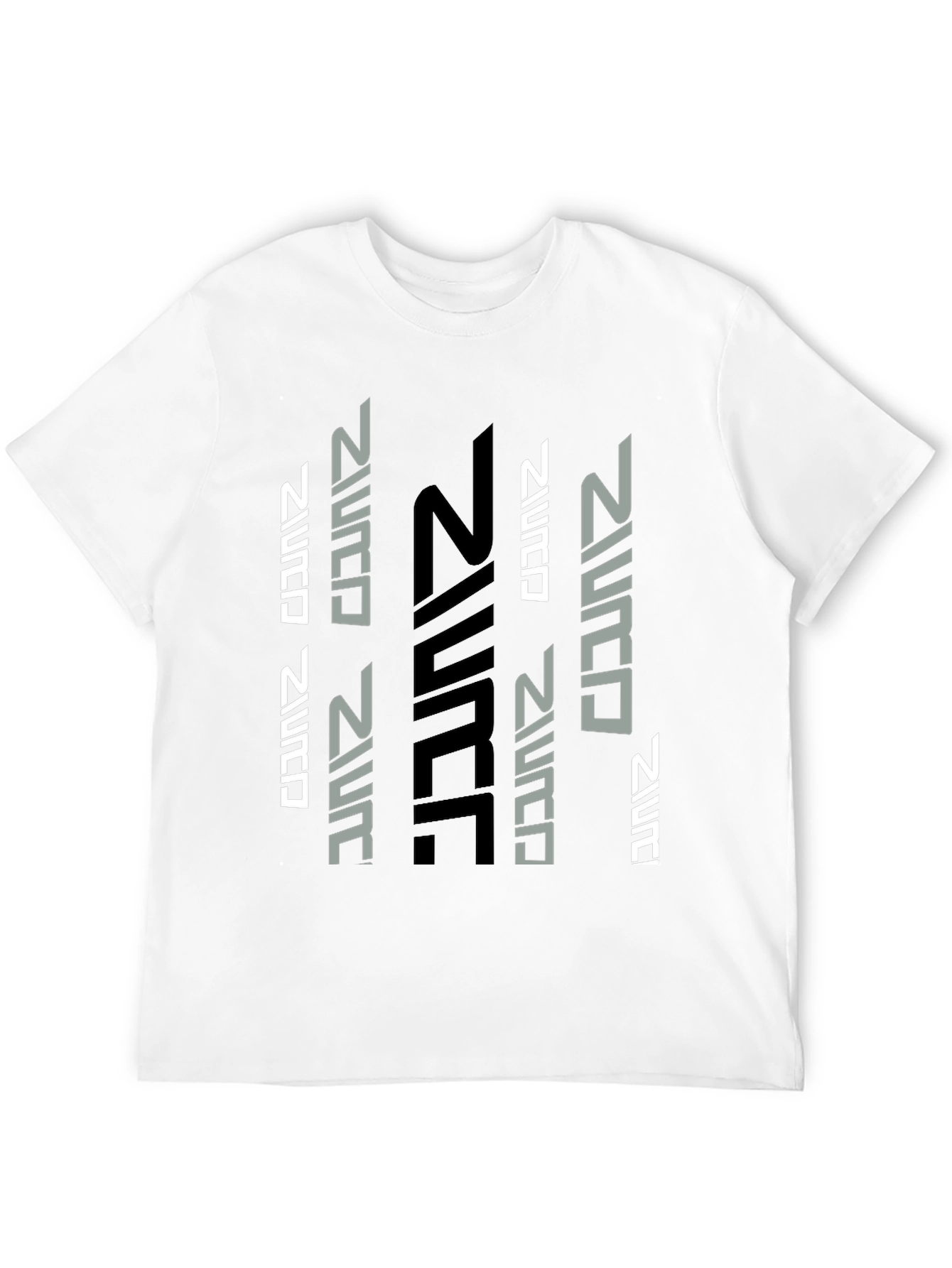 Black Futuristic Graphic Print Black T-Shirt view 12