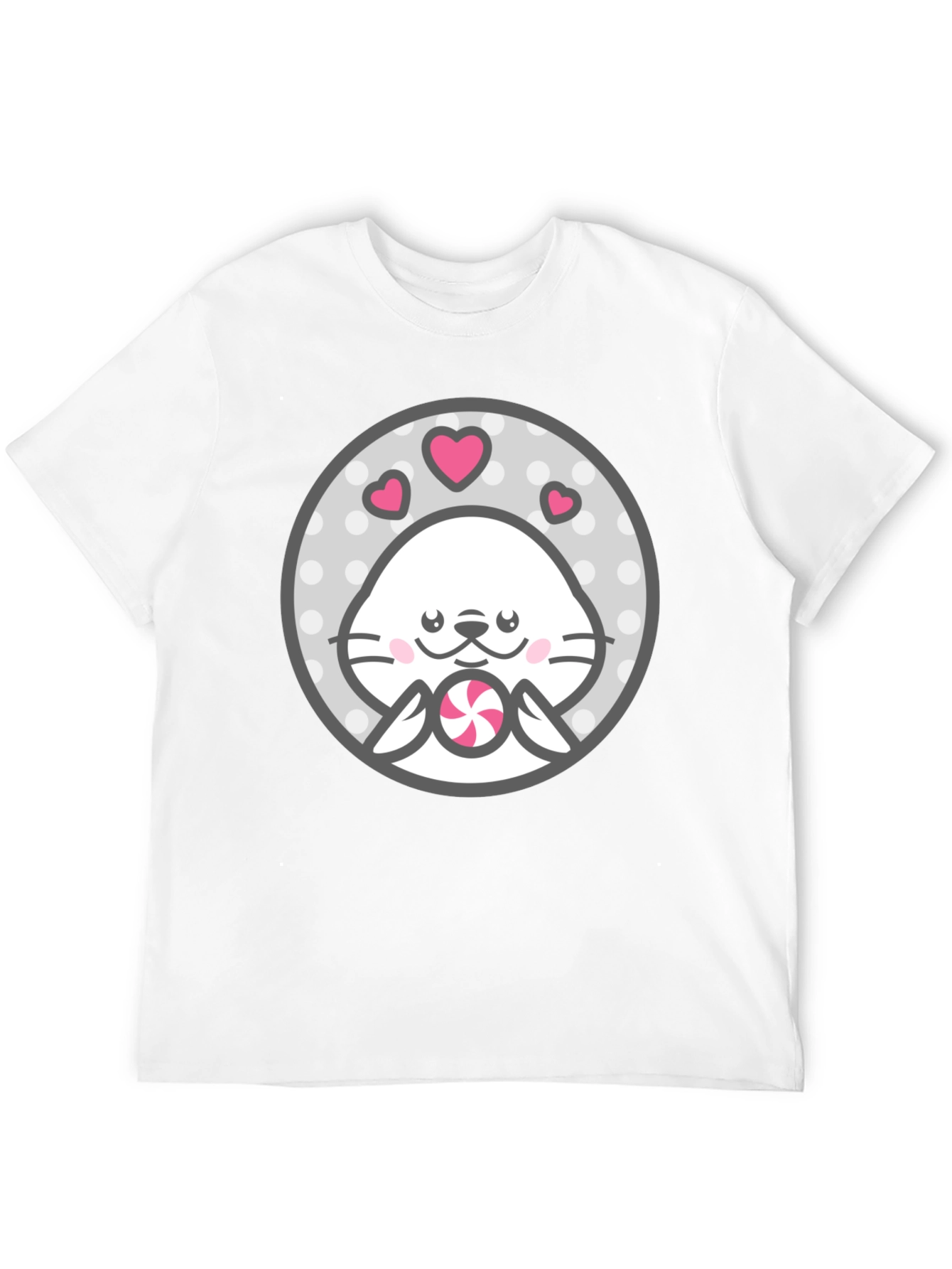 Black Kawaii Seal Lollipop Graphic Tee - Cute & Stylish Shirt view 12