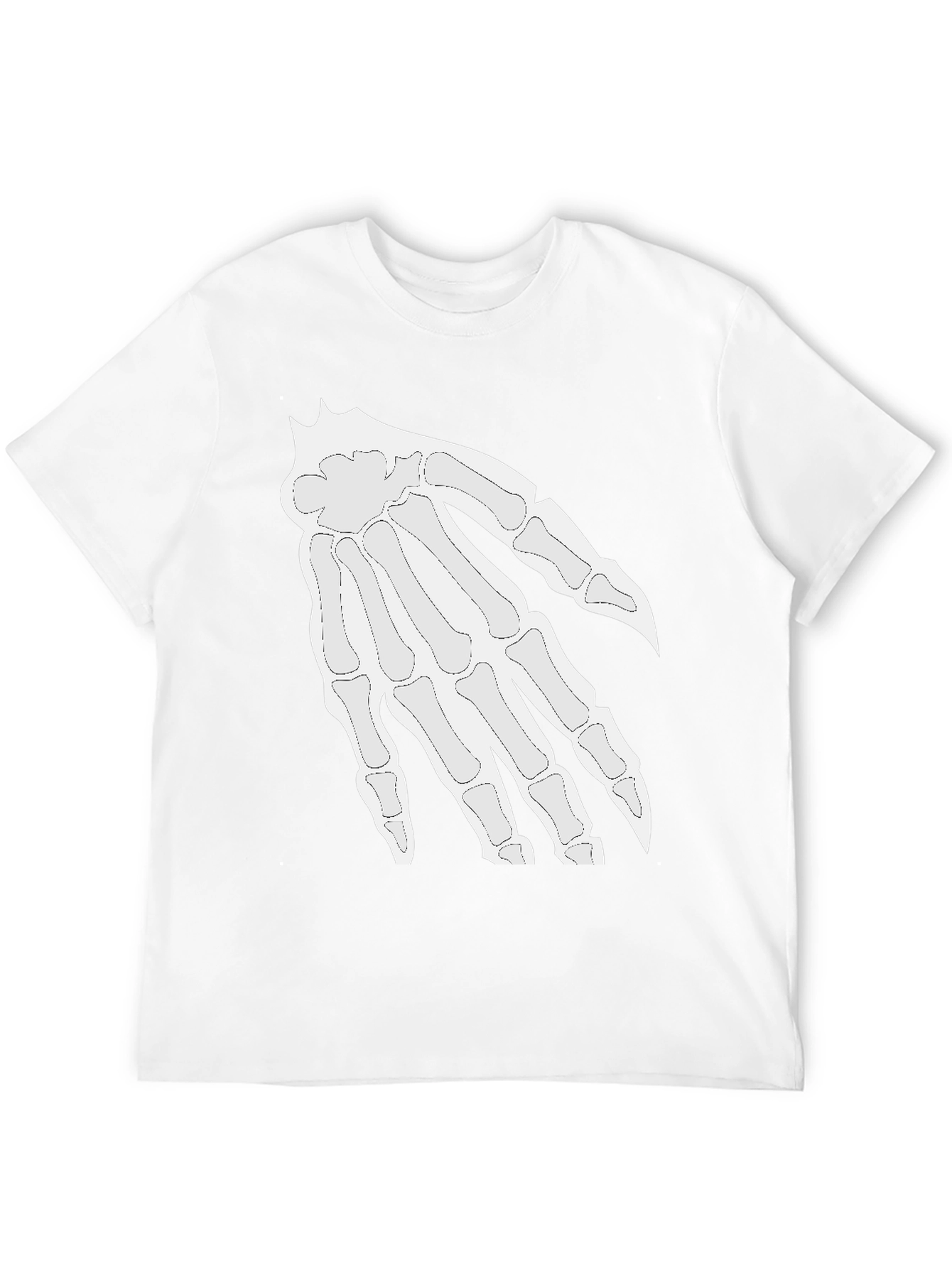 Black Skeleton Hand Graphic Tee - Halloween Ready! view 12