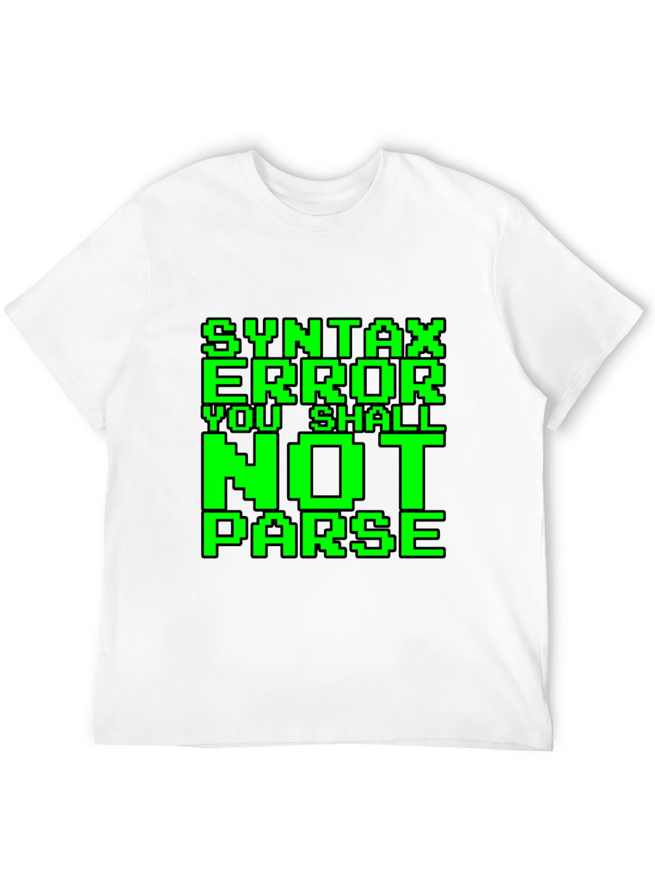 Black Syntax Error You Shall Not Parse Funny Programmer T-Shirt view 12