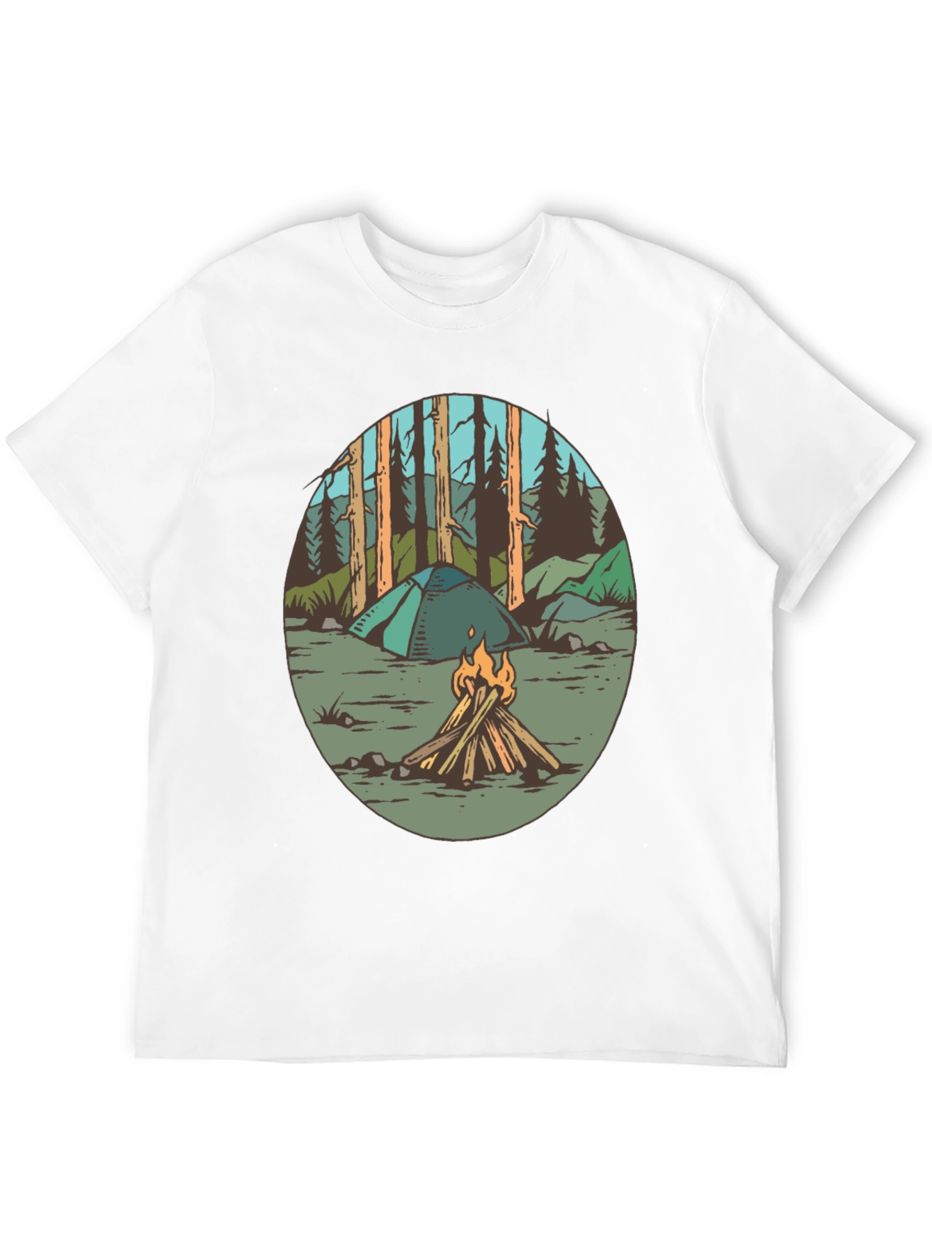 Black Camping Adventure Graphic Tee view 12