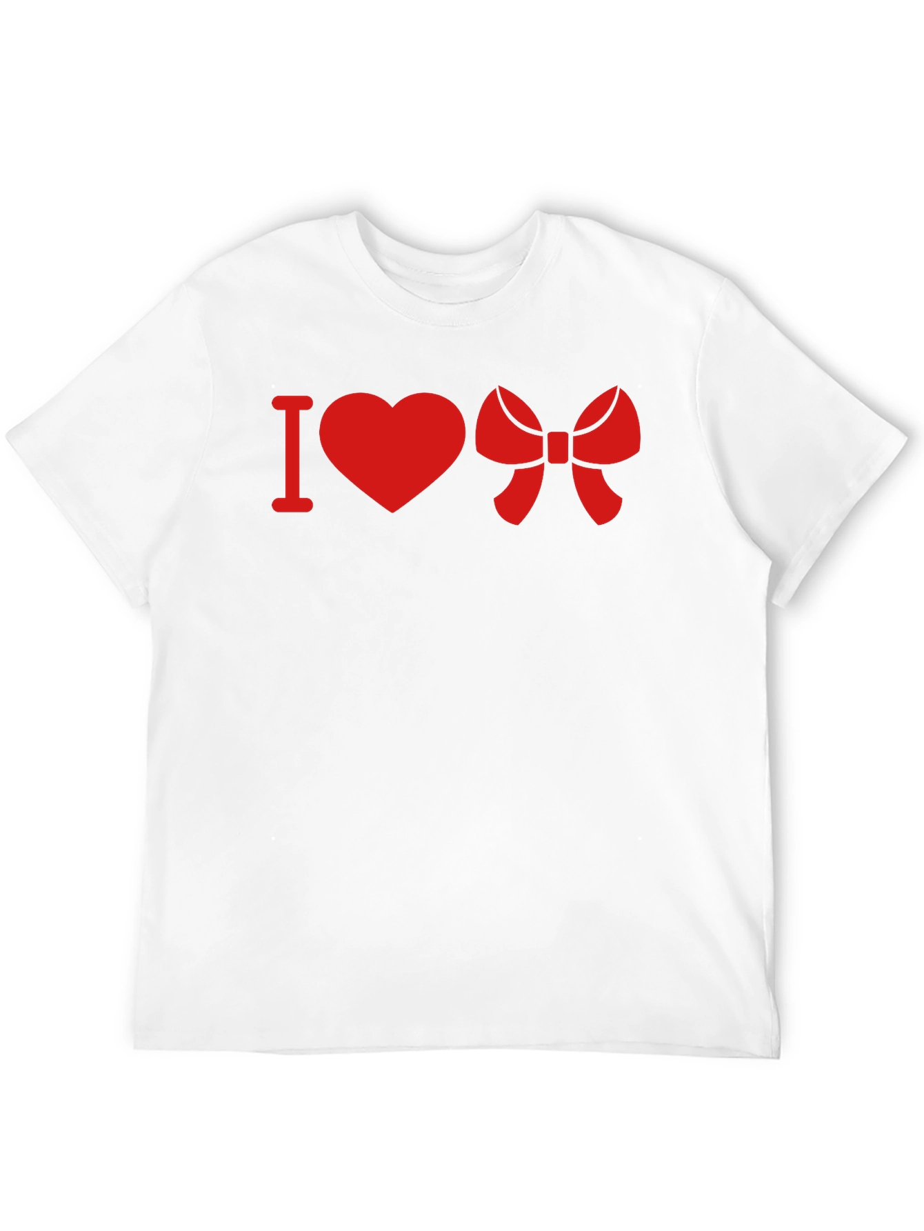 Black I Heart Bow Red Graphic T-Shirt - Casual Crew Neck Tee view 12