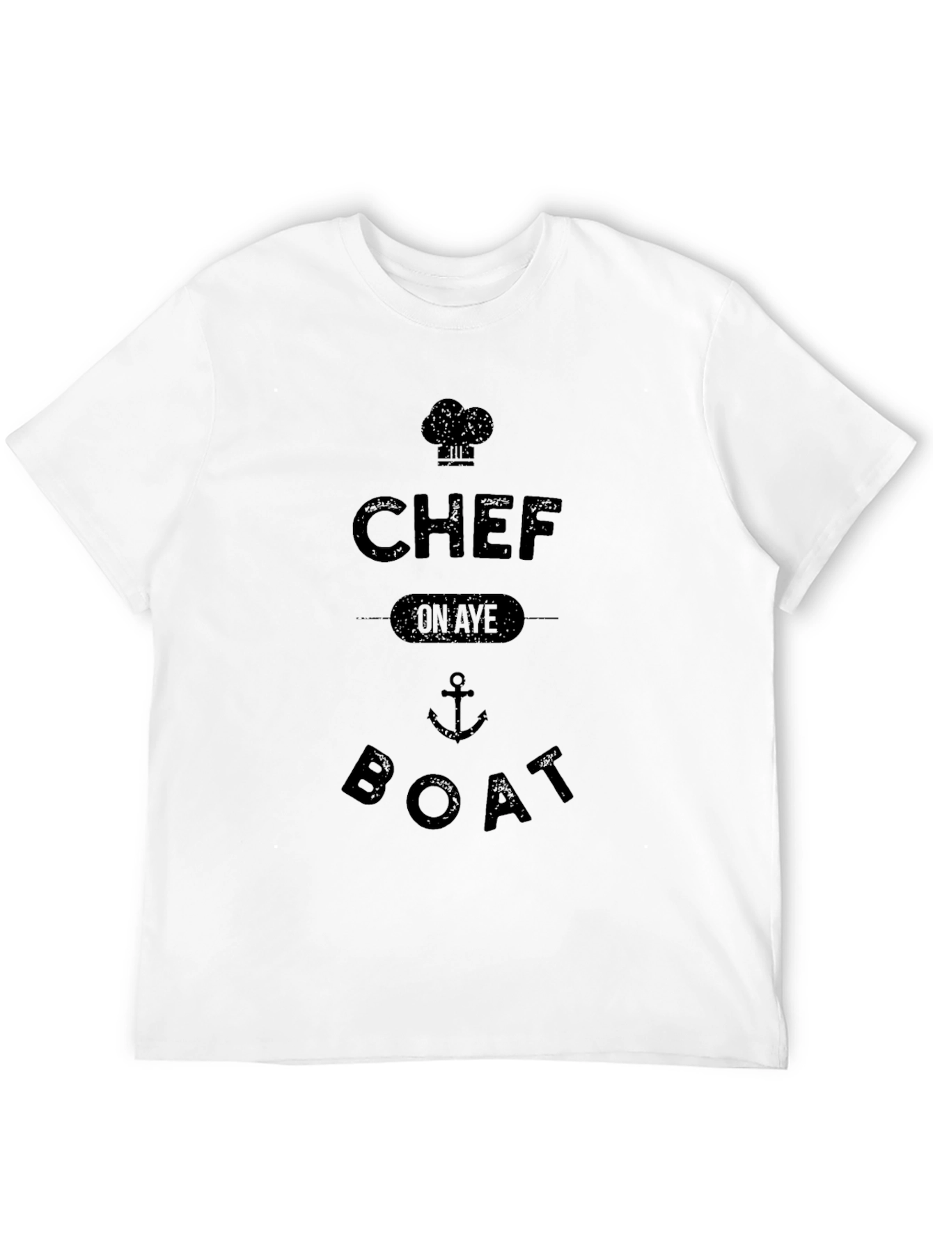 Black Chef On Aye Boat Black Graphic Tee view 12