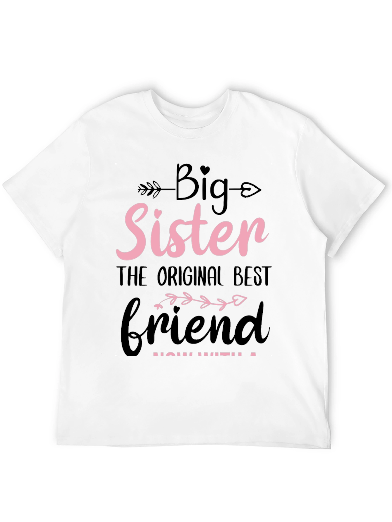 Black Big Sister Best Friend Graphic Tee view 12