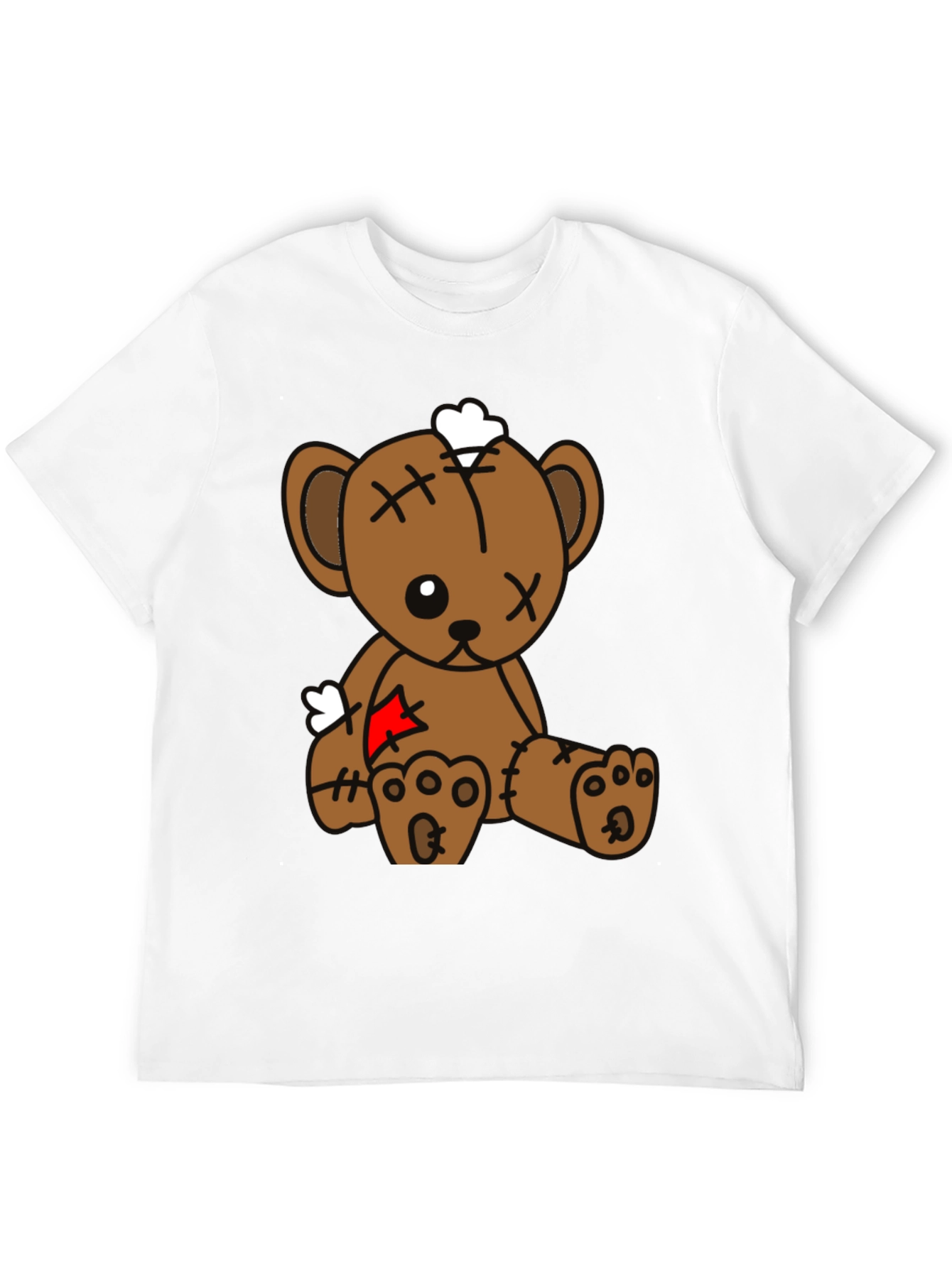 Black Teddy Bear Graphic Tee - Black Cotton Blend view 12
