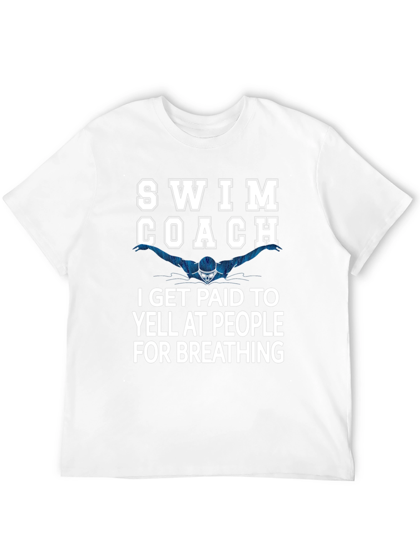 Black Swim Coach Yelling T-Shirt view 12
