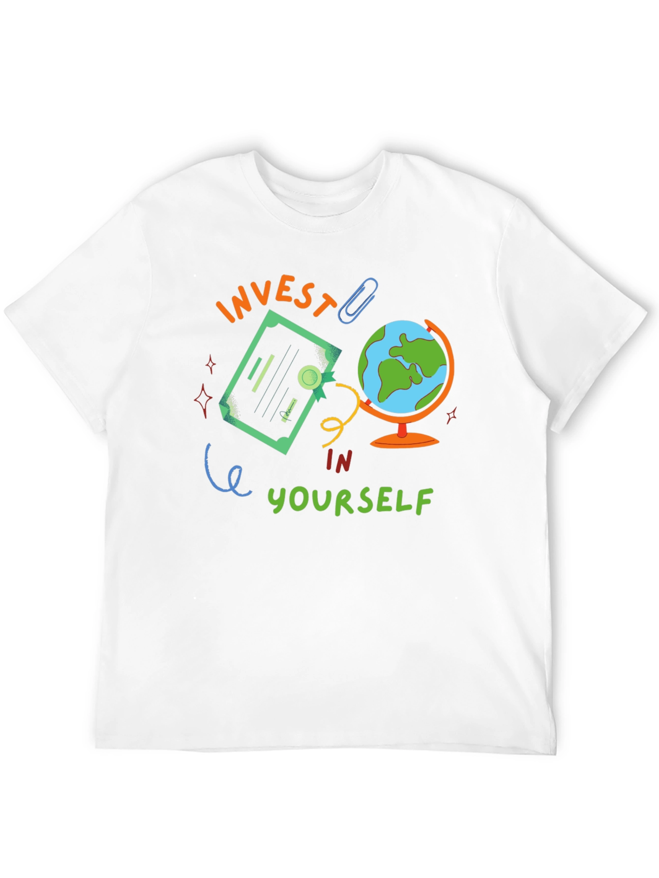 Black Invest In Yourself Graphic Tee - Motivational Black T-Shirt view 12