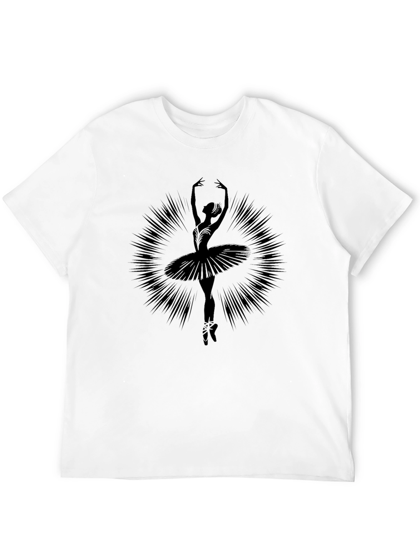 Ballerina Silhouette Graphic Tee - Elegant Dancer Shirt - 12