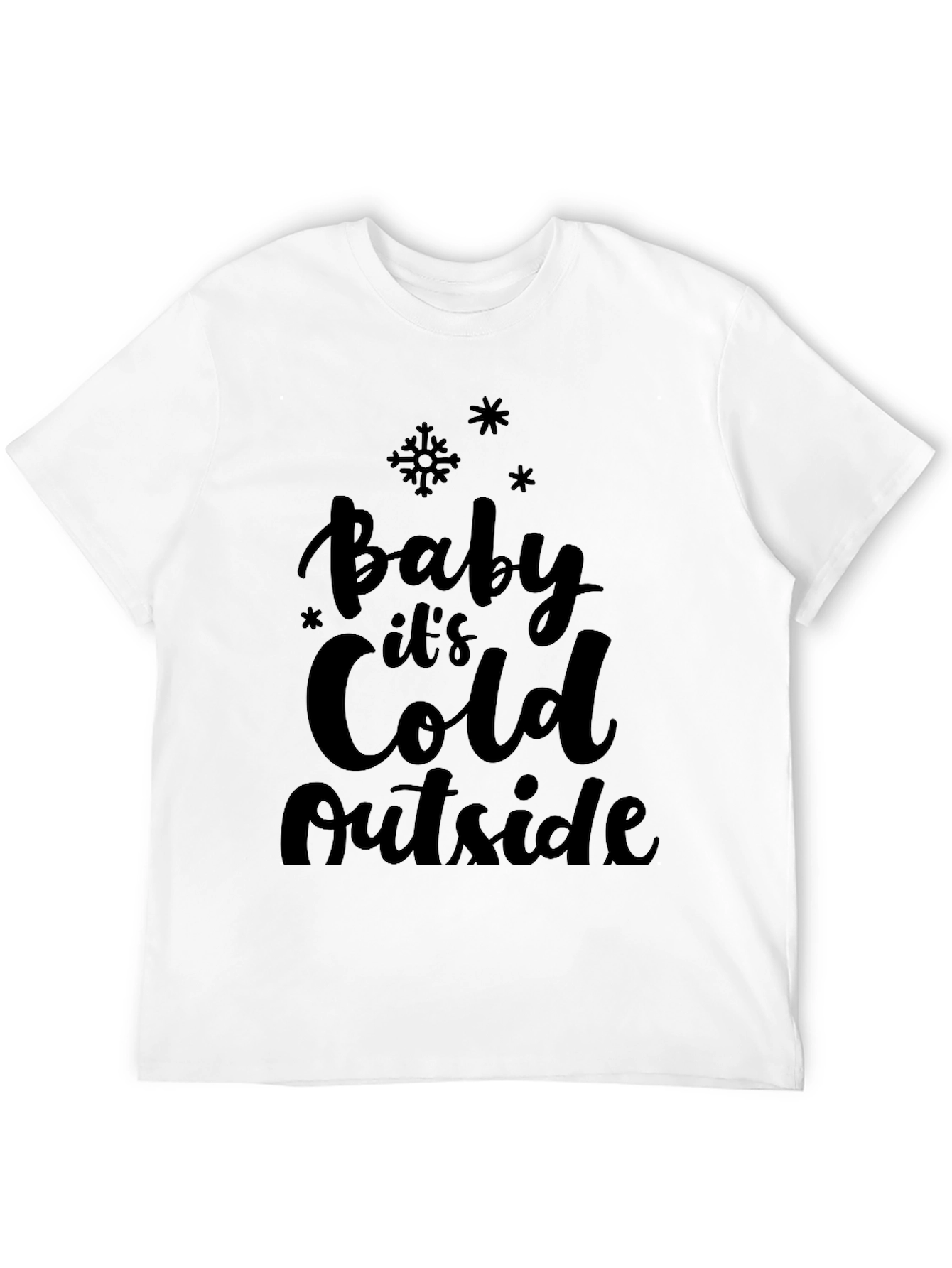 Black Baby It's Cold Outside Black T-Shirt view 12