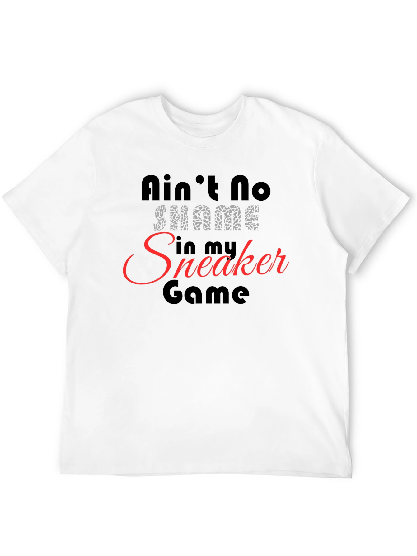 Black Ain't No Shame Sneaker Game T-Shirt view 12