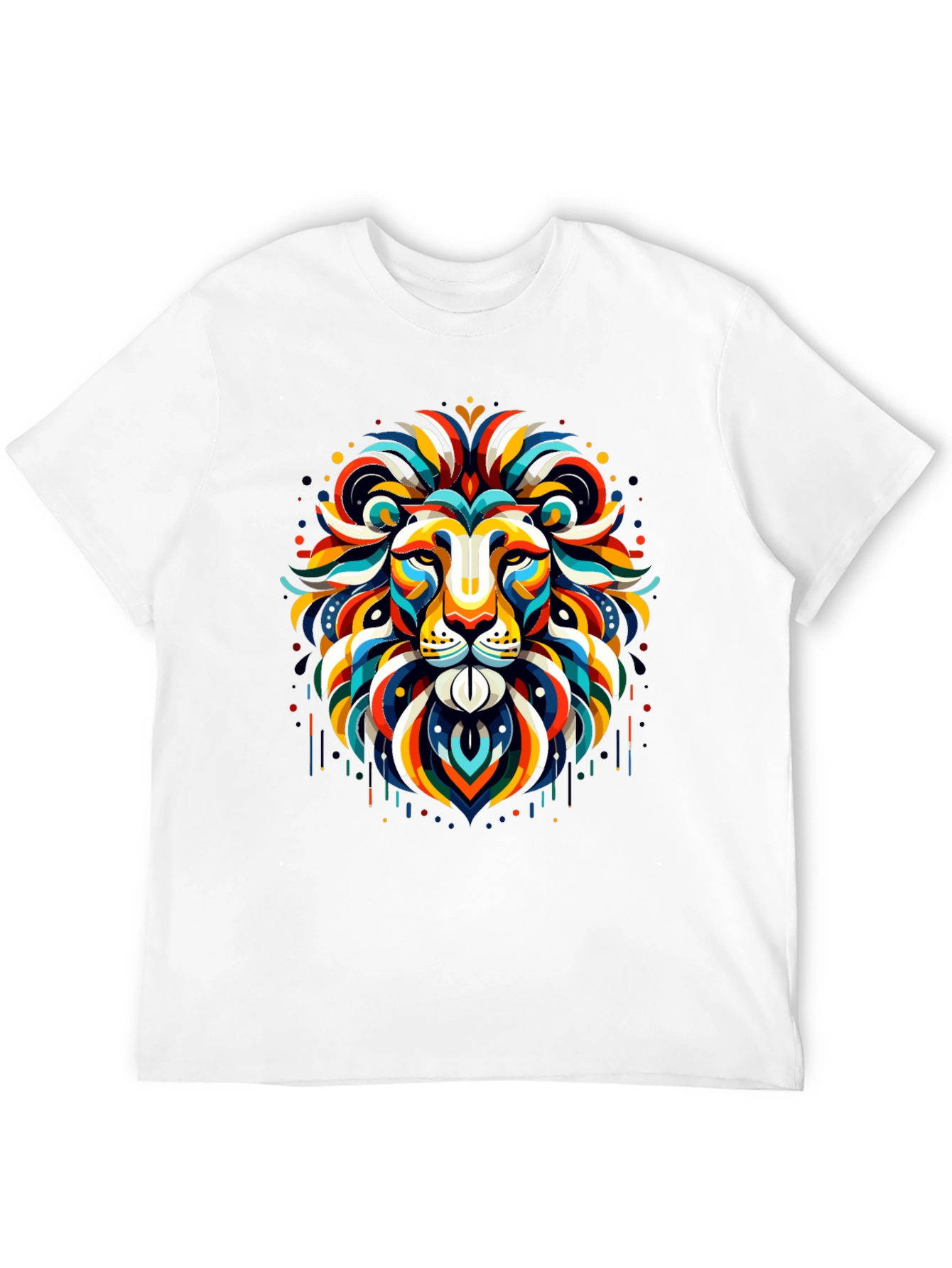 Black Vibrant Lion Graphic Tee - Bold Statement Shirt view 12
