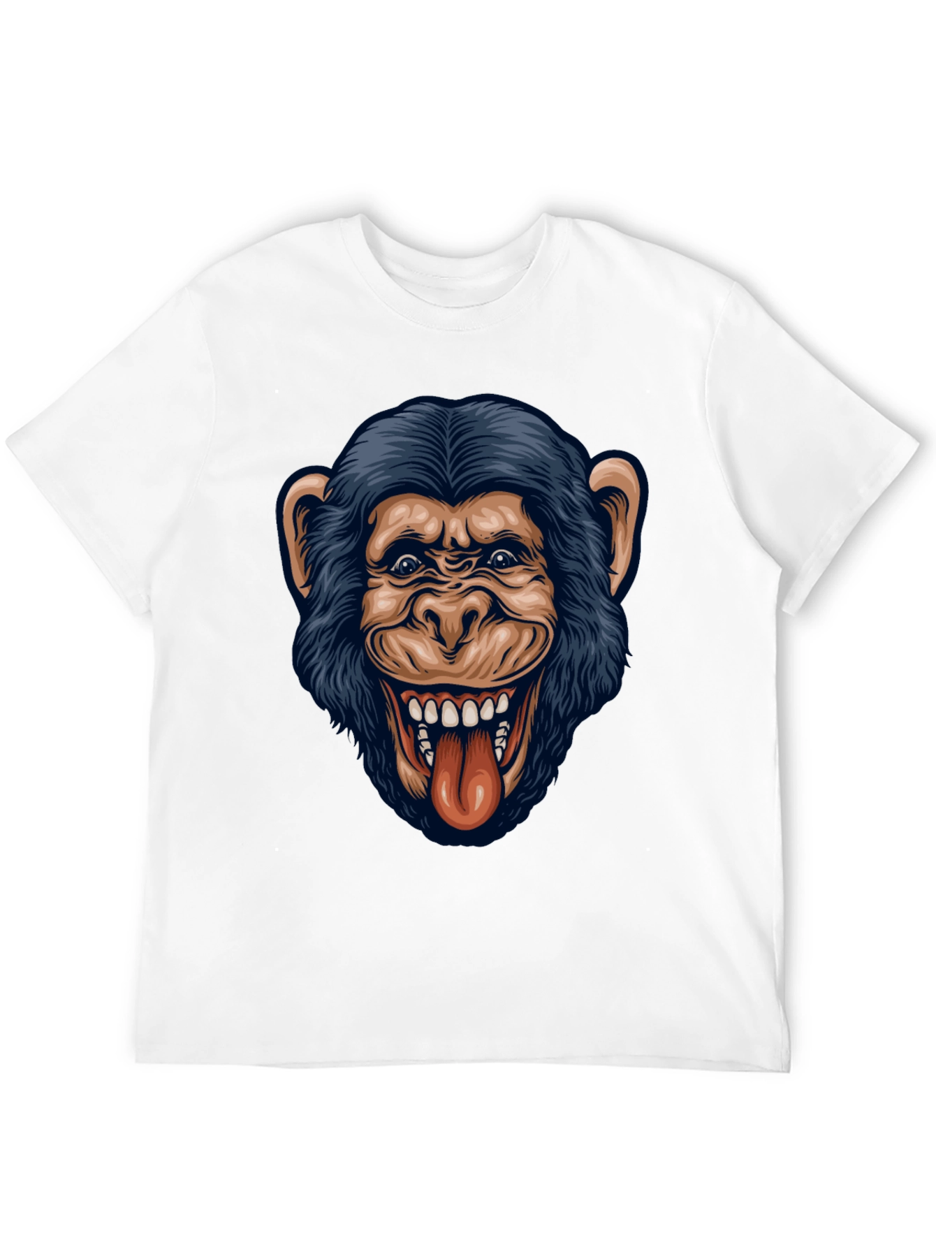 Funny Monkey Graphic Black T-Shirt - 12