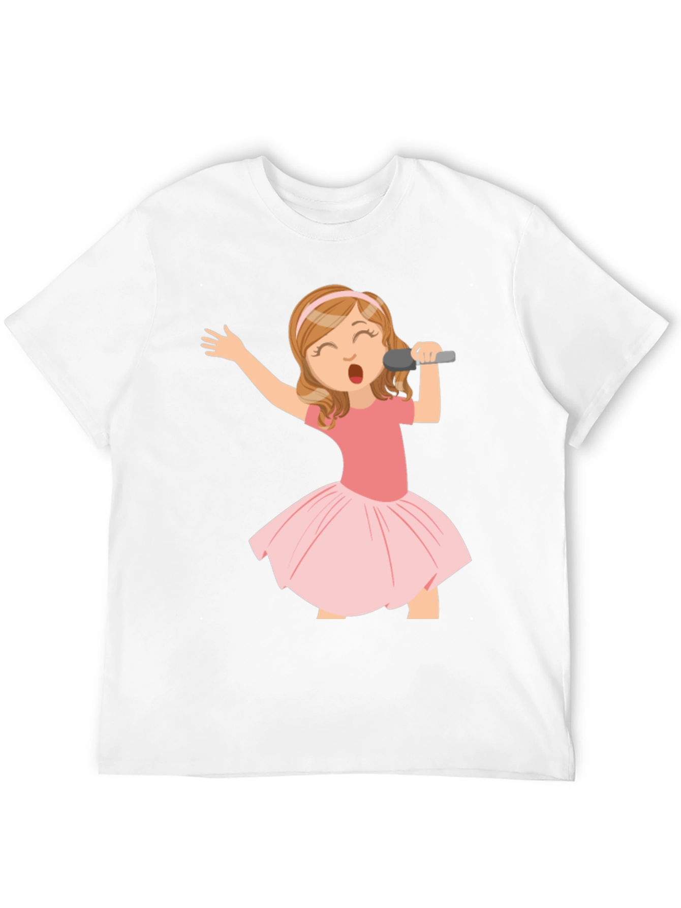 Singing Girl Graphic Tee - Black Cotton Comfort - 12