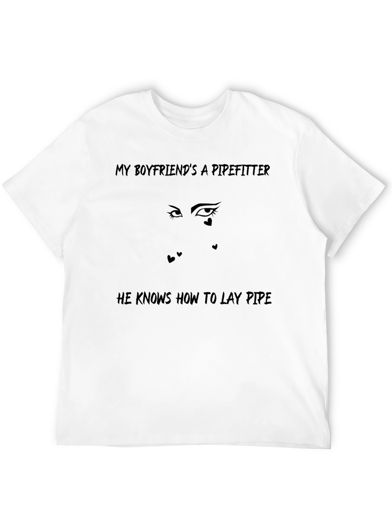 Black Pipelayer Humor Graphic T-Shirt view 12