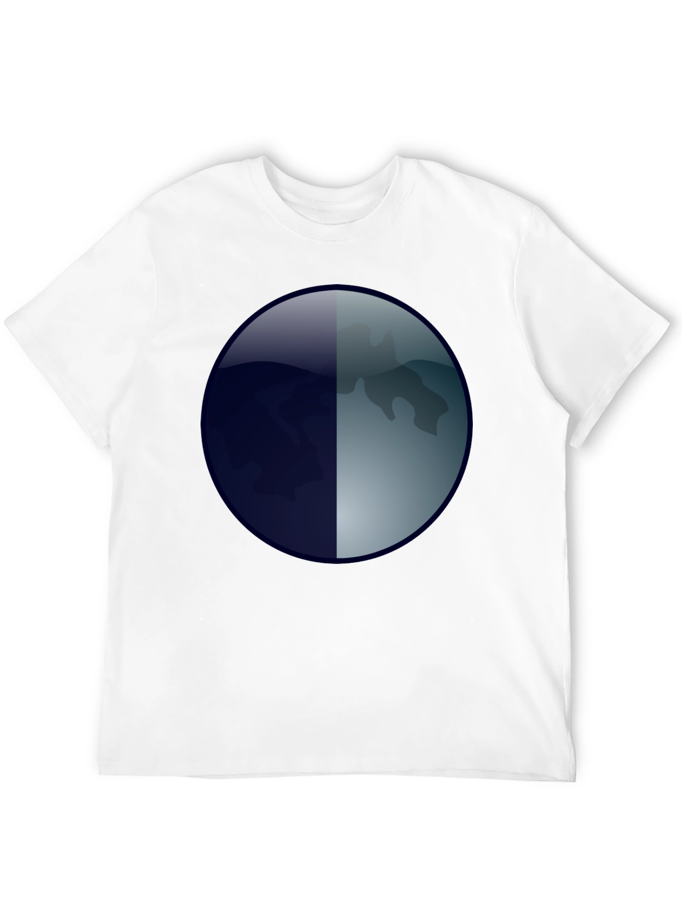 Black Abstract Moon Graphic T-Shirt - Men's Black Tee view 12