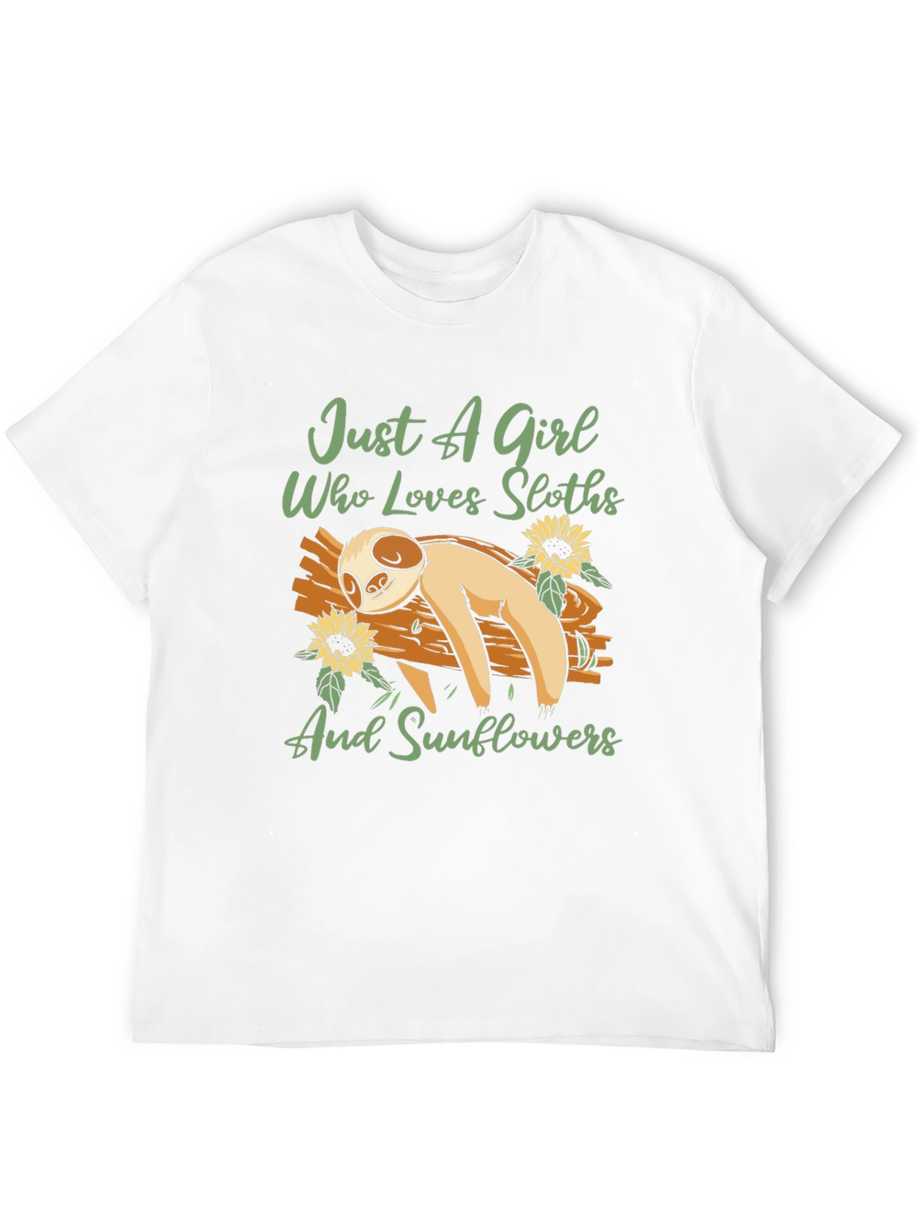 Black Sloth & Sunflower Graphic T-Shirt view 12