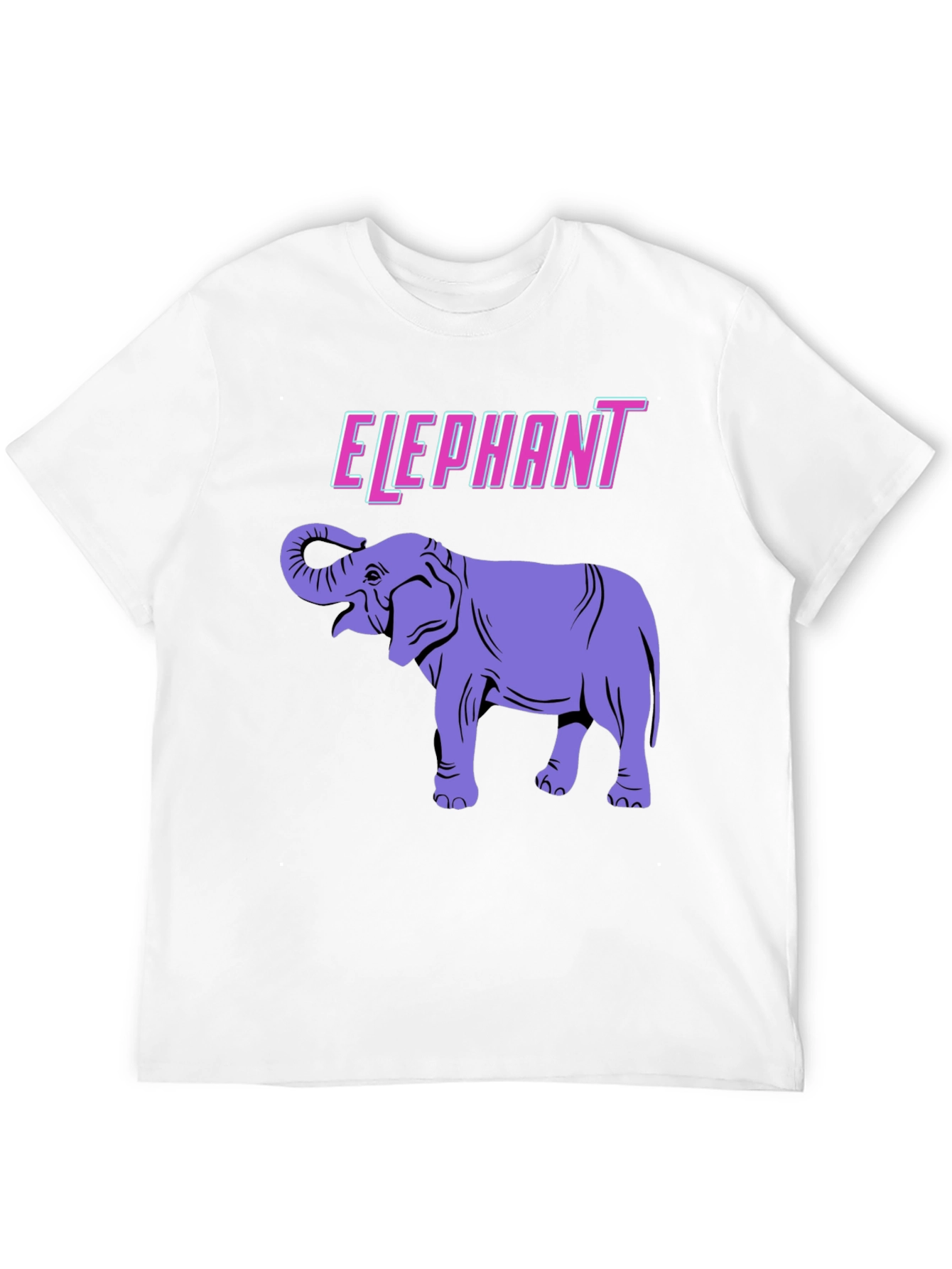 Black Elephant Graphic Print Black T-Shirt view 12