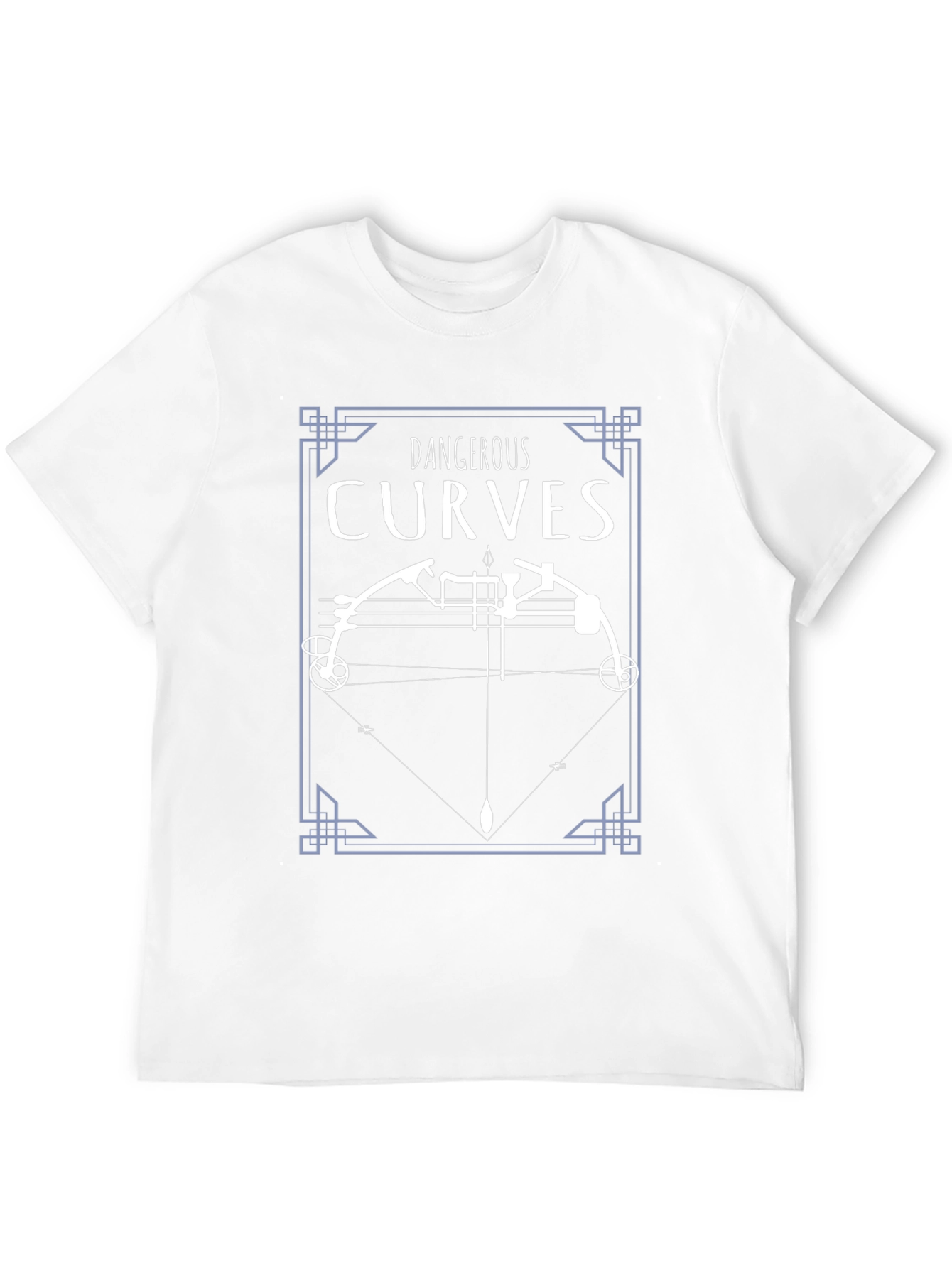 Black Dangerous Curves Bow and Arrow Graphic Tee view 12